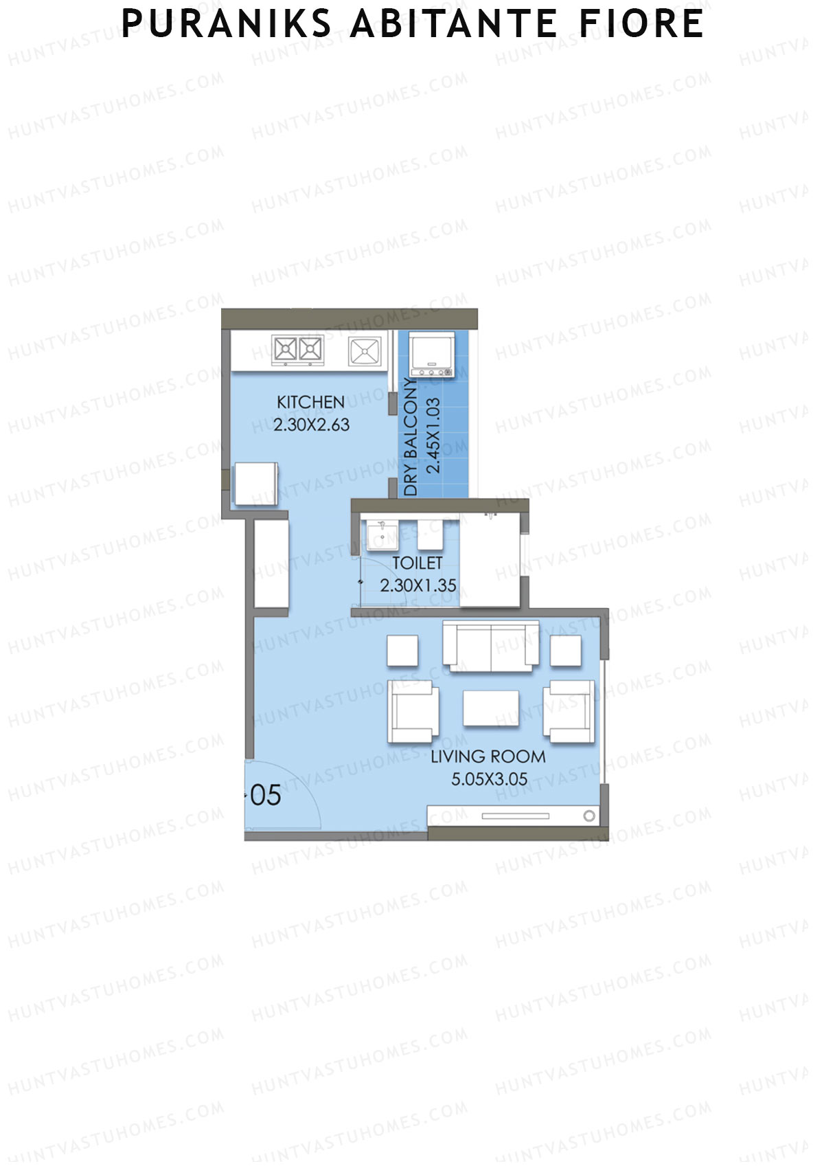 Puraniks Abitante Fiore Tower C Unit 5 (Type B) Floor Plan