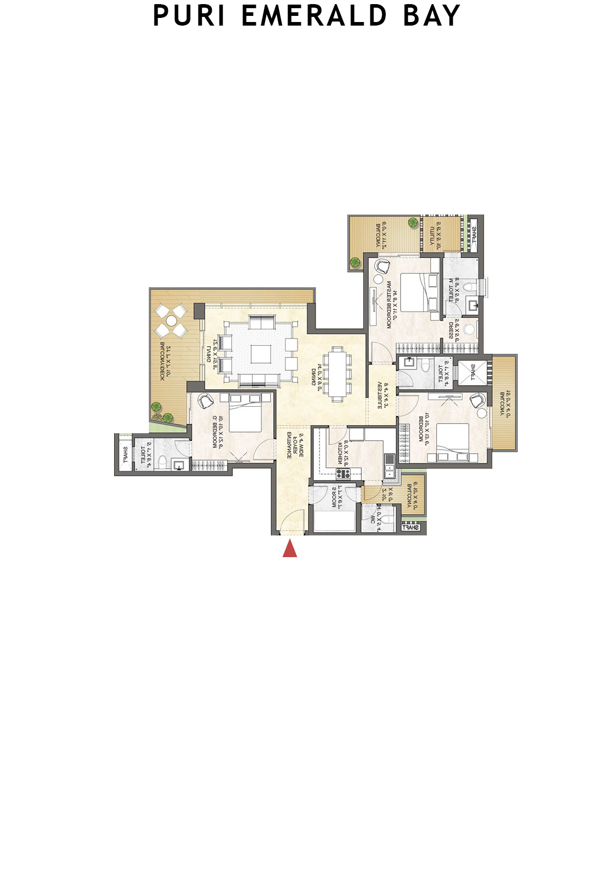 Puri Emerald Bay Tower A1 Unit 1 Floor Plan