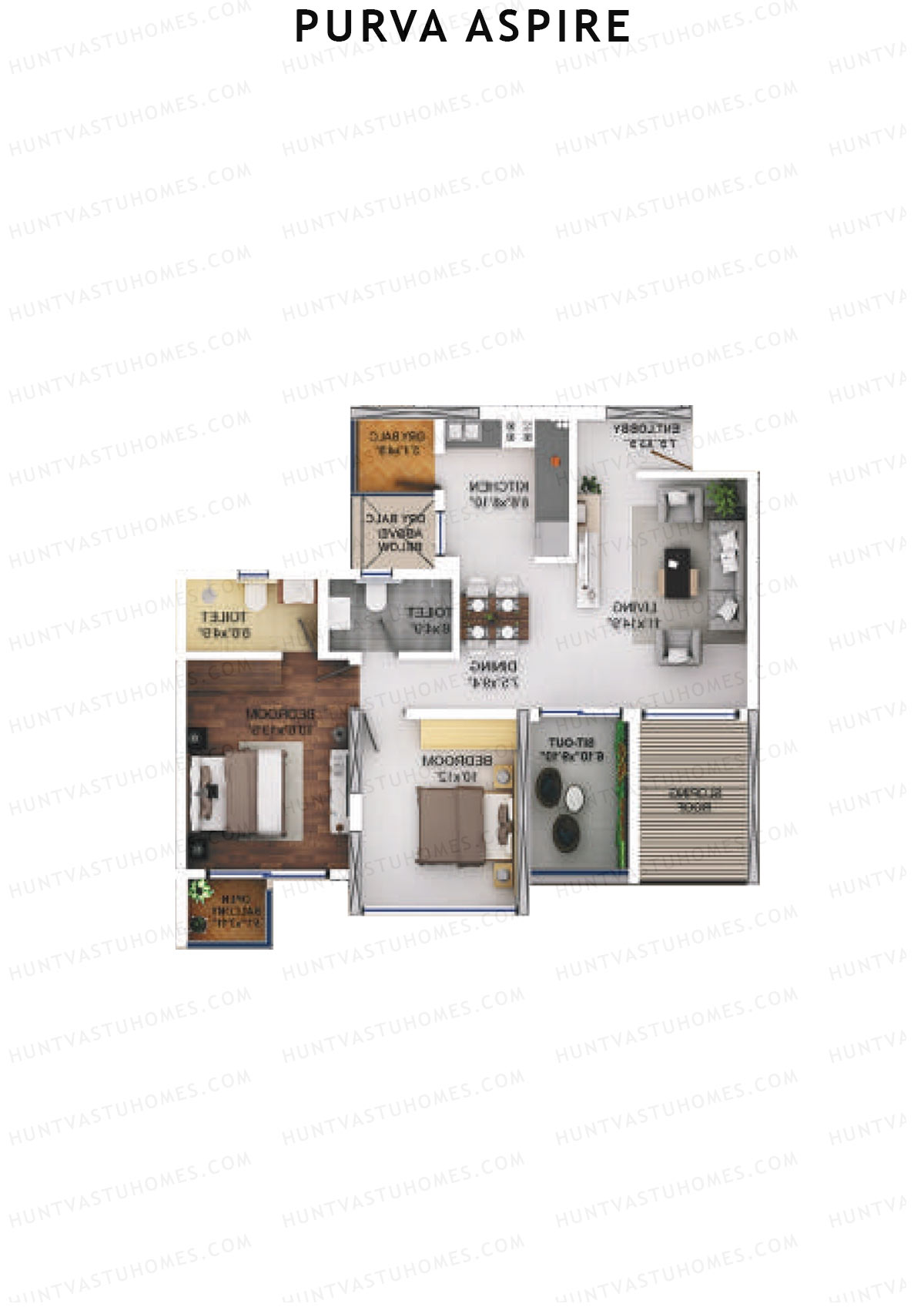 Purva Aspire Tower Jade Unit 8 Floor Plan