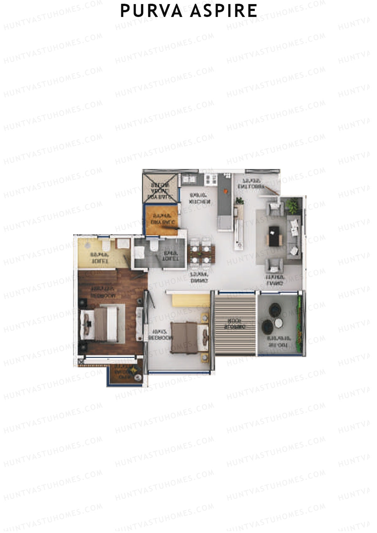 Purva Aspire Tower Ruby Unit 4 Floor Plan