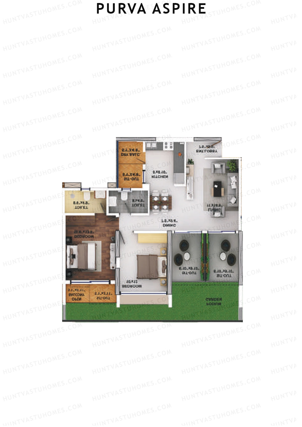 Purva Aspire Tower Ruby Unit 4 Floor Plan
