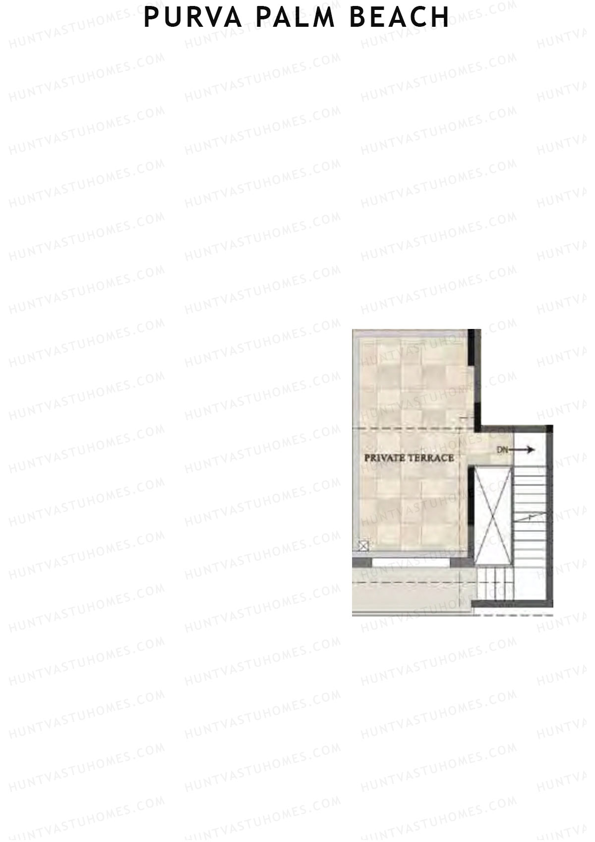 Purva Palm Beach Block 2 Wing F Unit 1 TYPE PH LW(Penthouse) Floor Plan