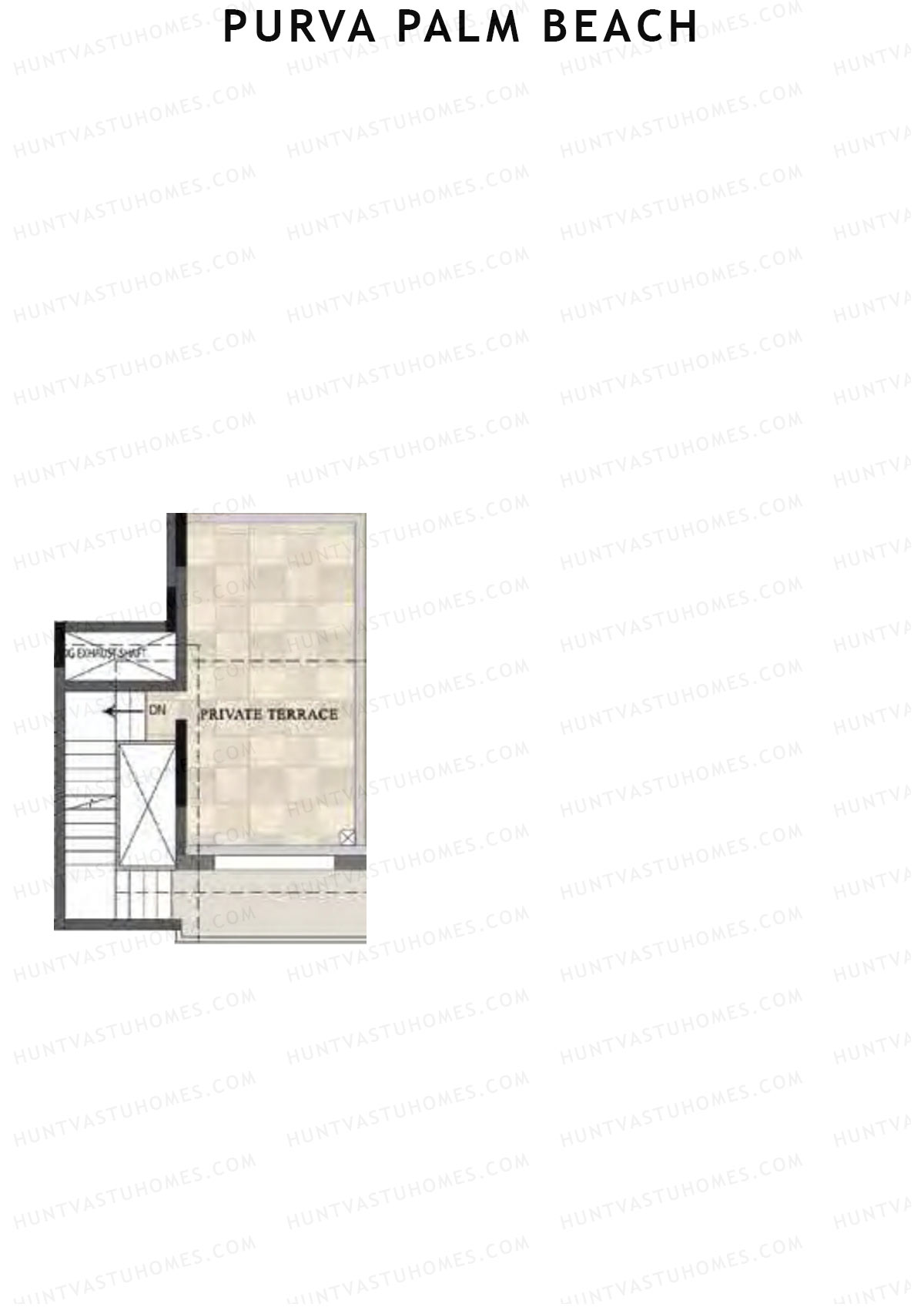 Purva Palm Beach Block 2 Wing F Unit 4 TYPE PH LW(Penthouse) Floor Plan
