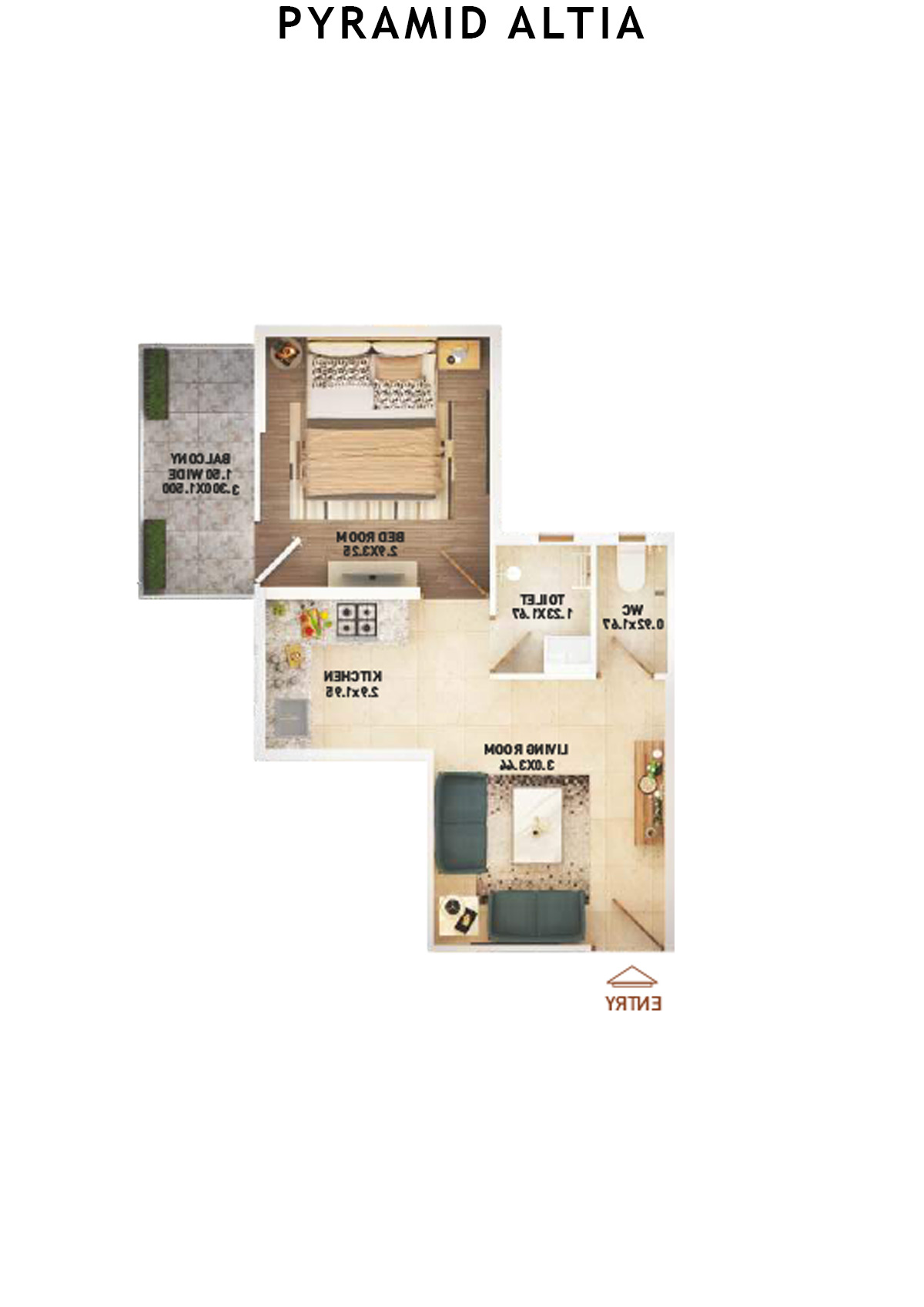 Pyramid Altia Tower 7 Unit 7 (Type A) Floor Plan