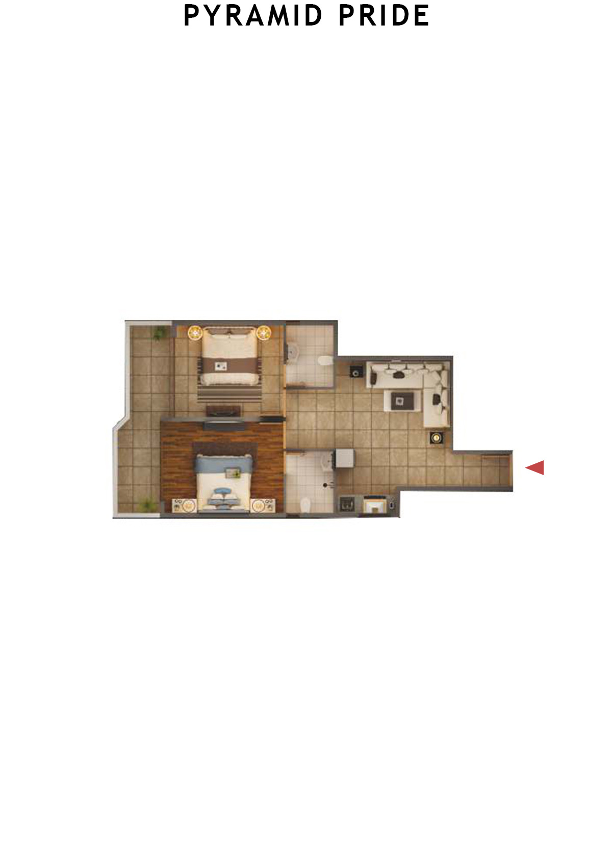 Pyramid Pride Tower 1 Unit 1 (Type C) Floor Plan