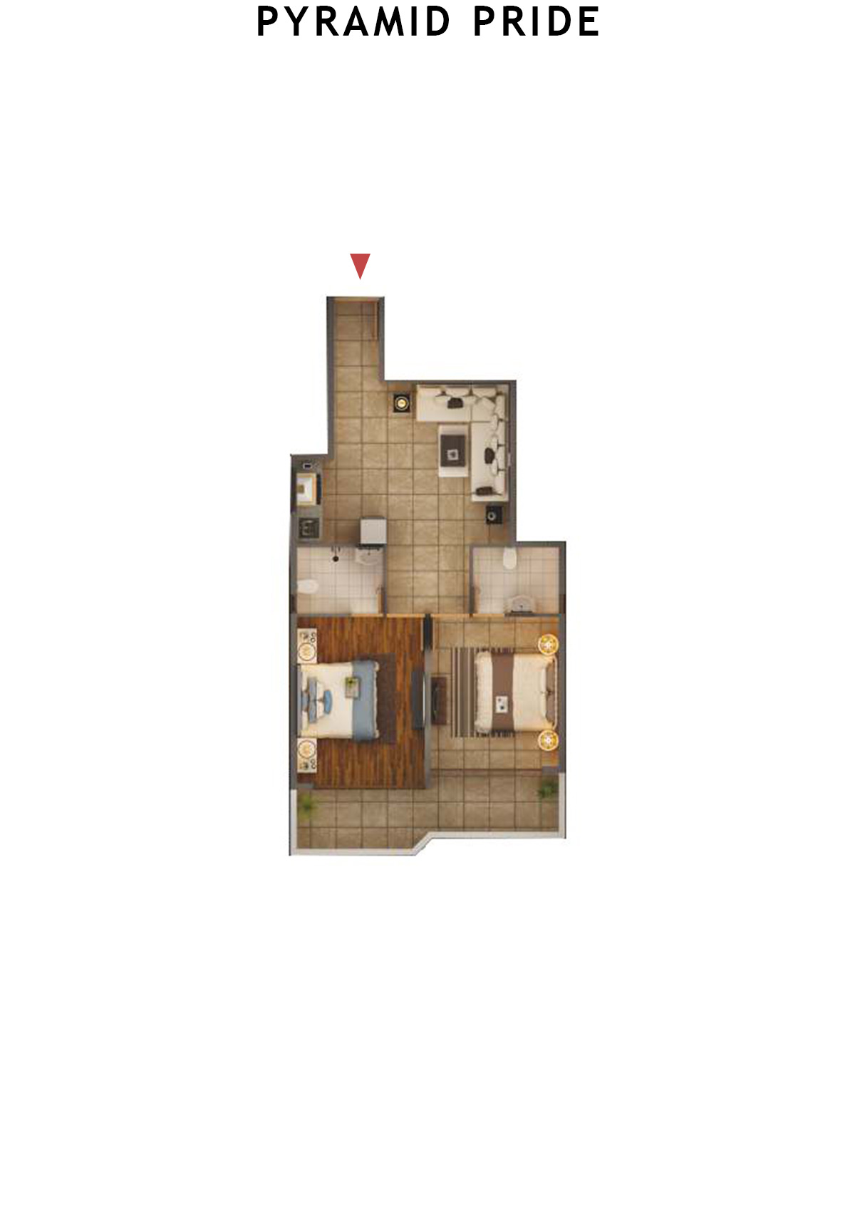 Pyramid Pride Tower 7 Unit 1 (Type C) Floor Plan