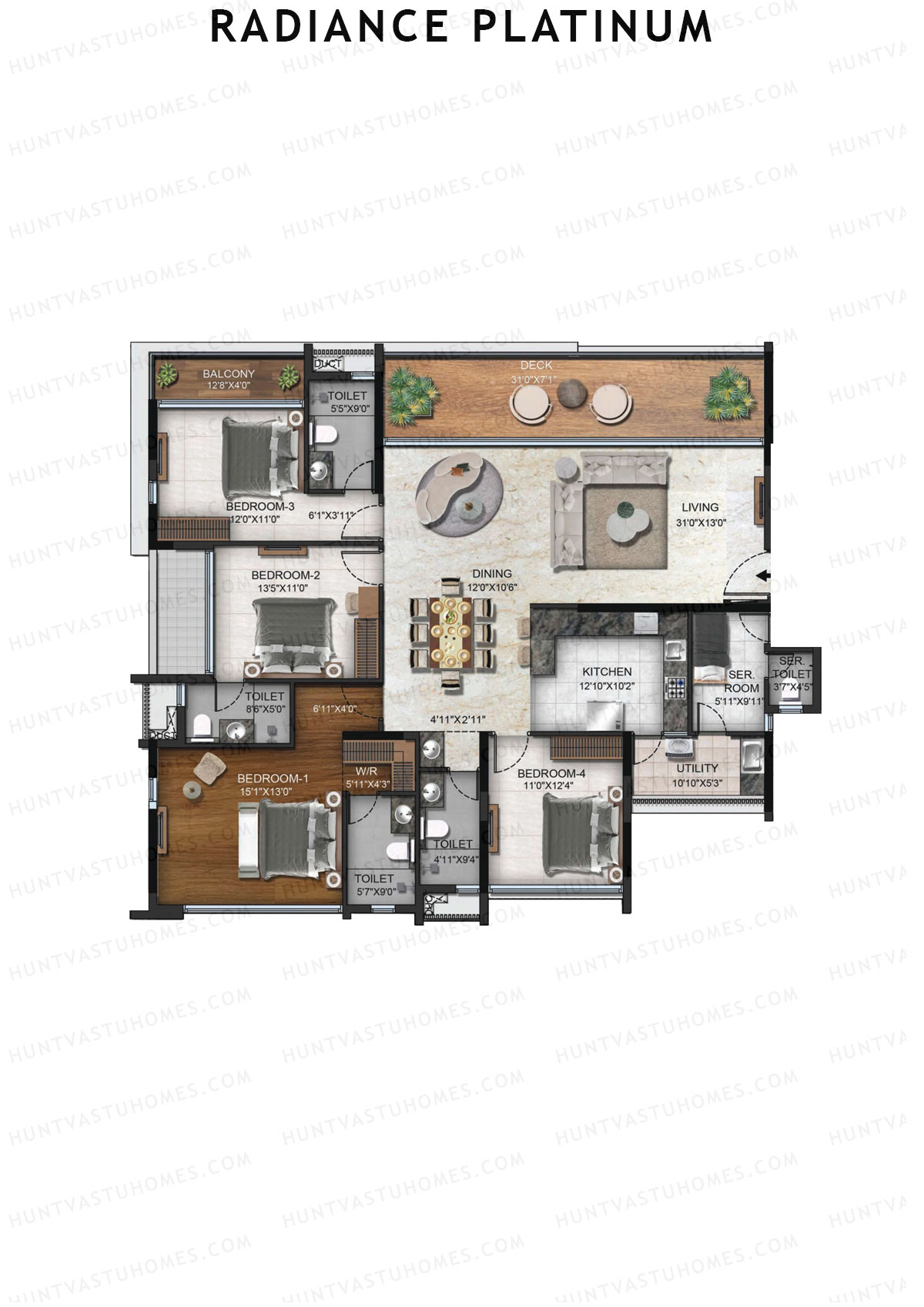 Radiance Platinum Tower 1 Unit 1 Floor Plan