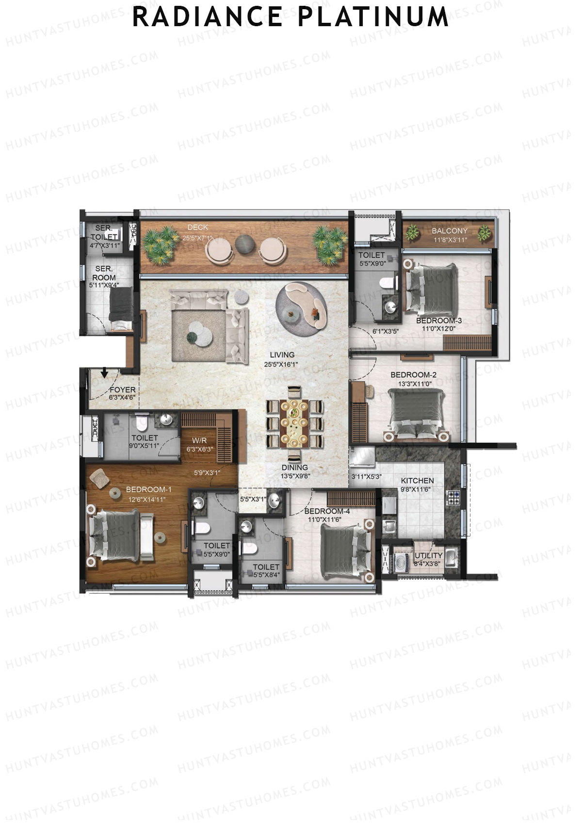 Radiance Platinum Tower 1 Unit 2 Floor Plan