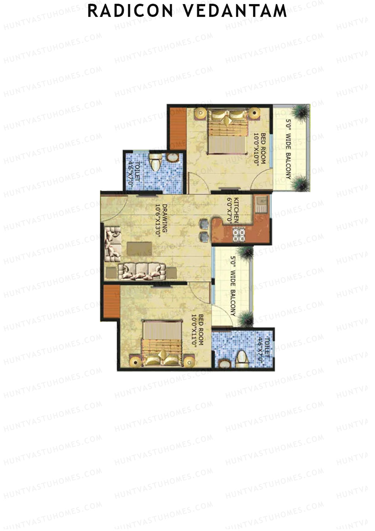 Radicon Vedantam Tower A Unit 3 Floor Plan