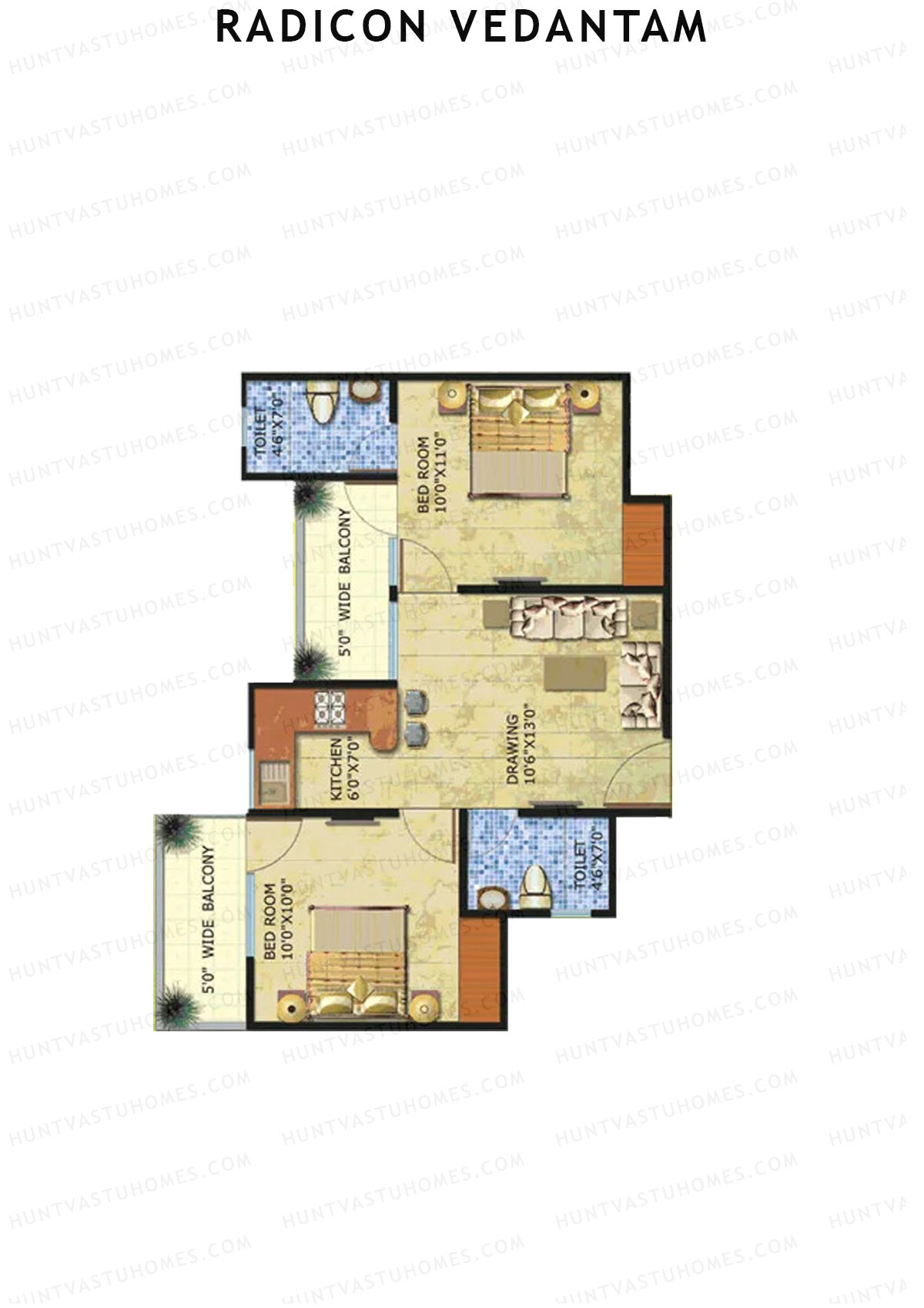 Radicon Vedantam Tower A Unit 7 Floor Plan