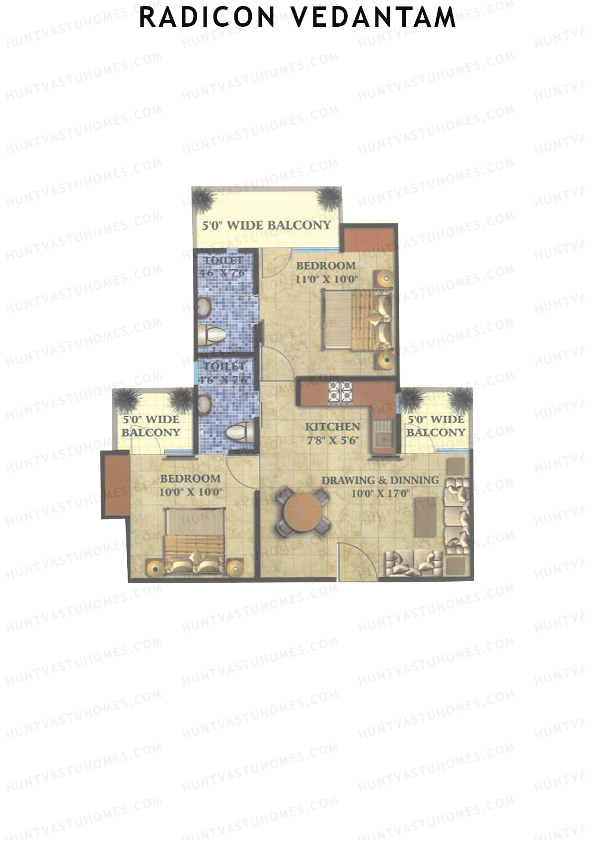 Radicon Vedantam Tower B1 Unit 1 Floor Plan