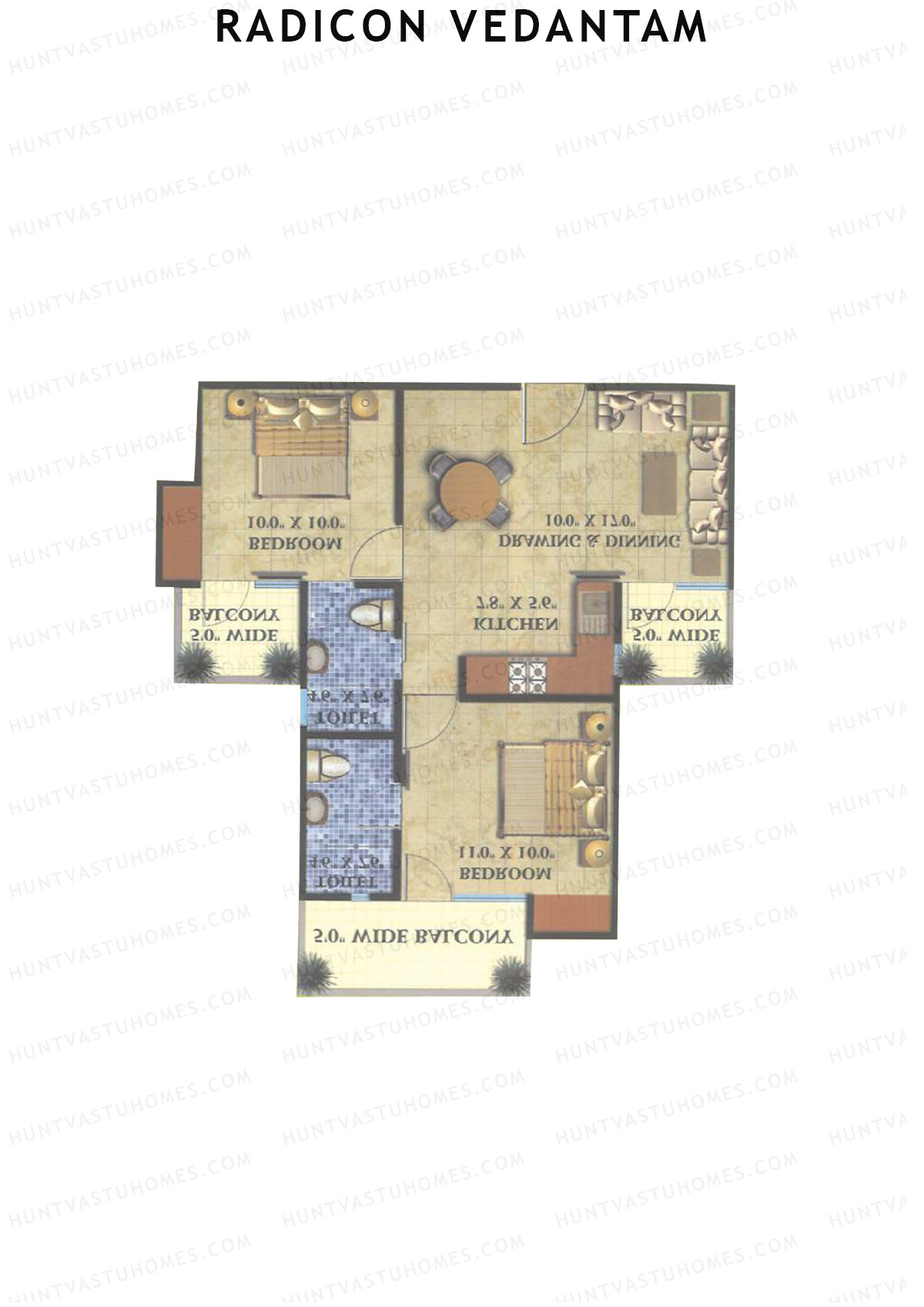 Radicon Vedantam Tower B1 Unit 5 Floor Plan