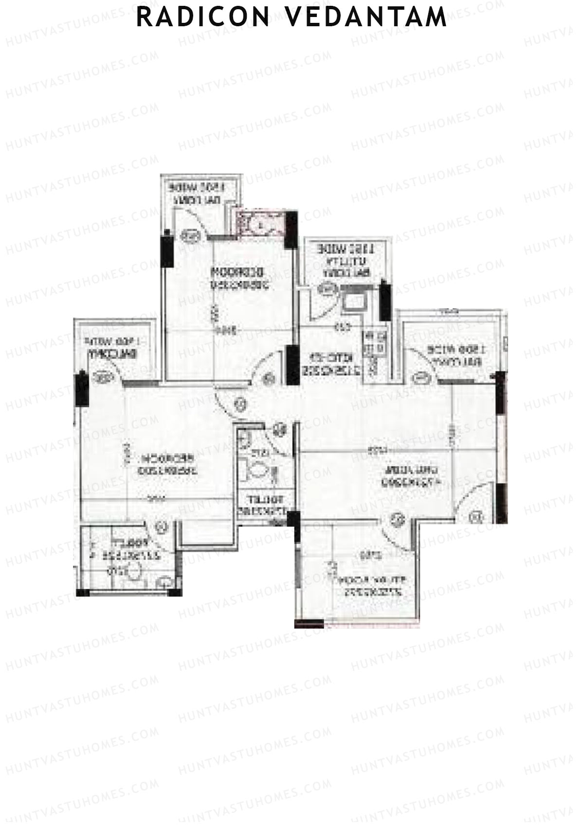 Radicon Vedantam Tower B2 Unit 1 Floor Plan