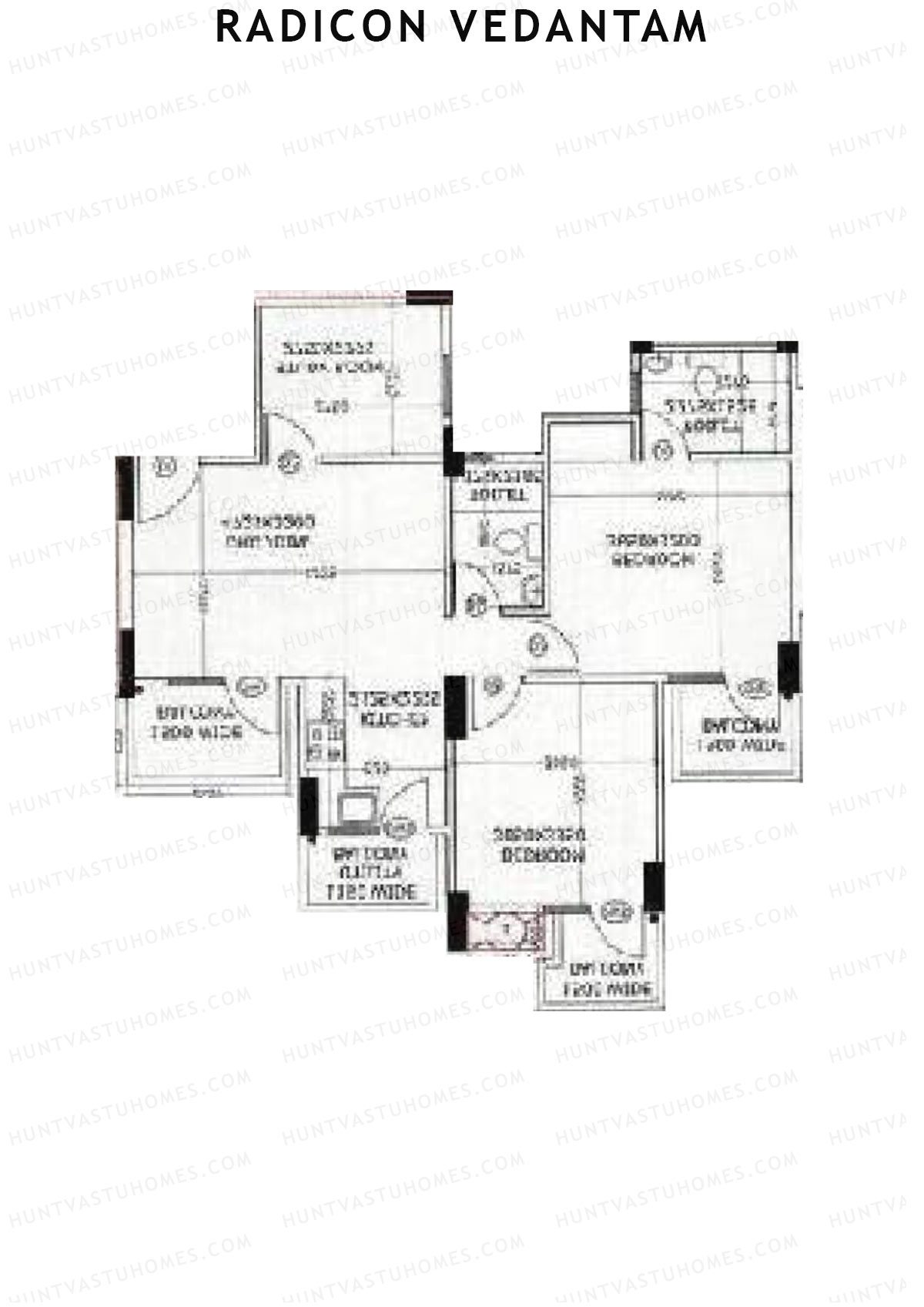 Radicon Vedantam Tower B2 Unit 3 Floor Plan