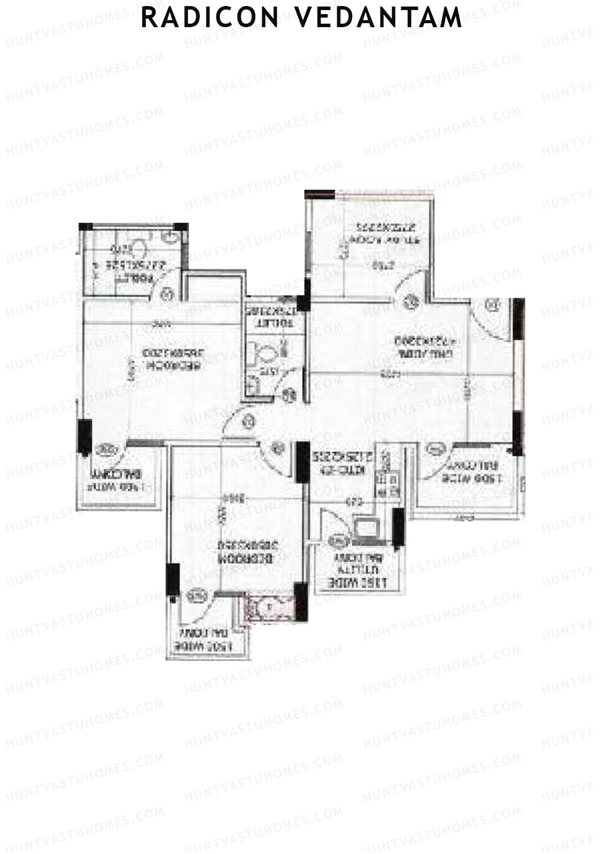 Radicon Vedantam Tower B2 Unit 4 Floor Plan