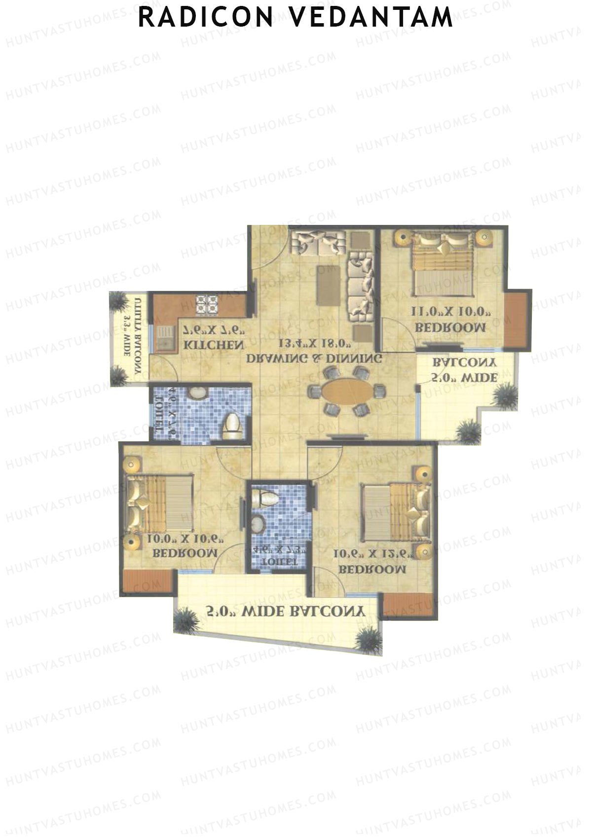 Radicon Vedantam Tower C1 Unit 3 Floor Plan