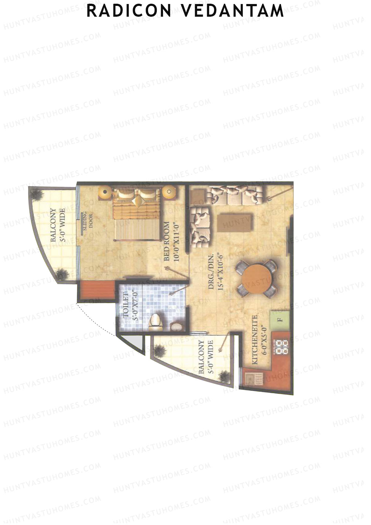 Radicon Vedantam Tower G Unit 1 Floor Plan
