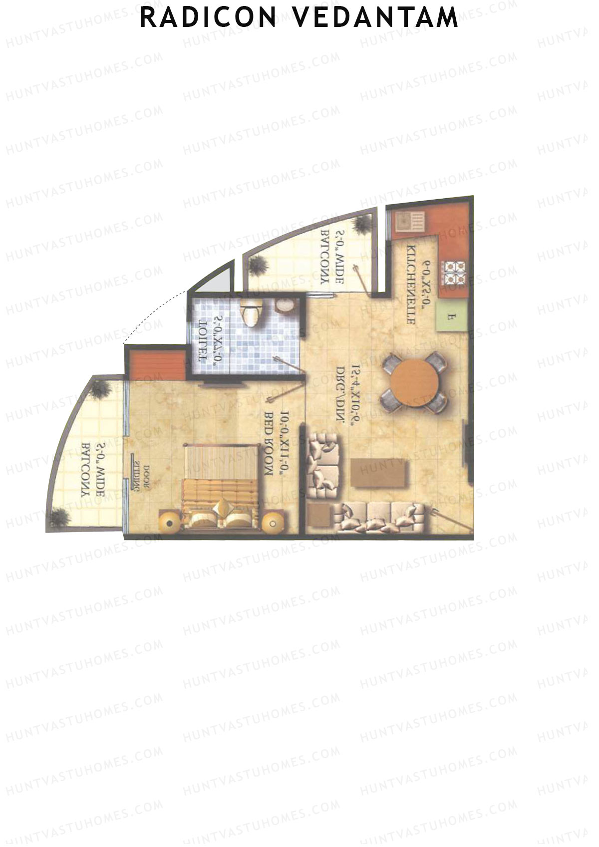 Radicon Vedantam Tower G Unit 2 Floor Plan