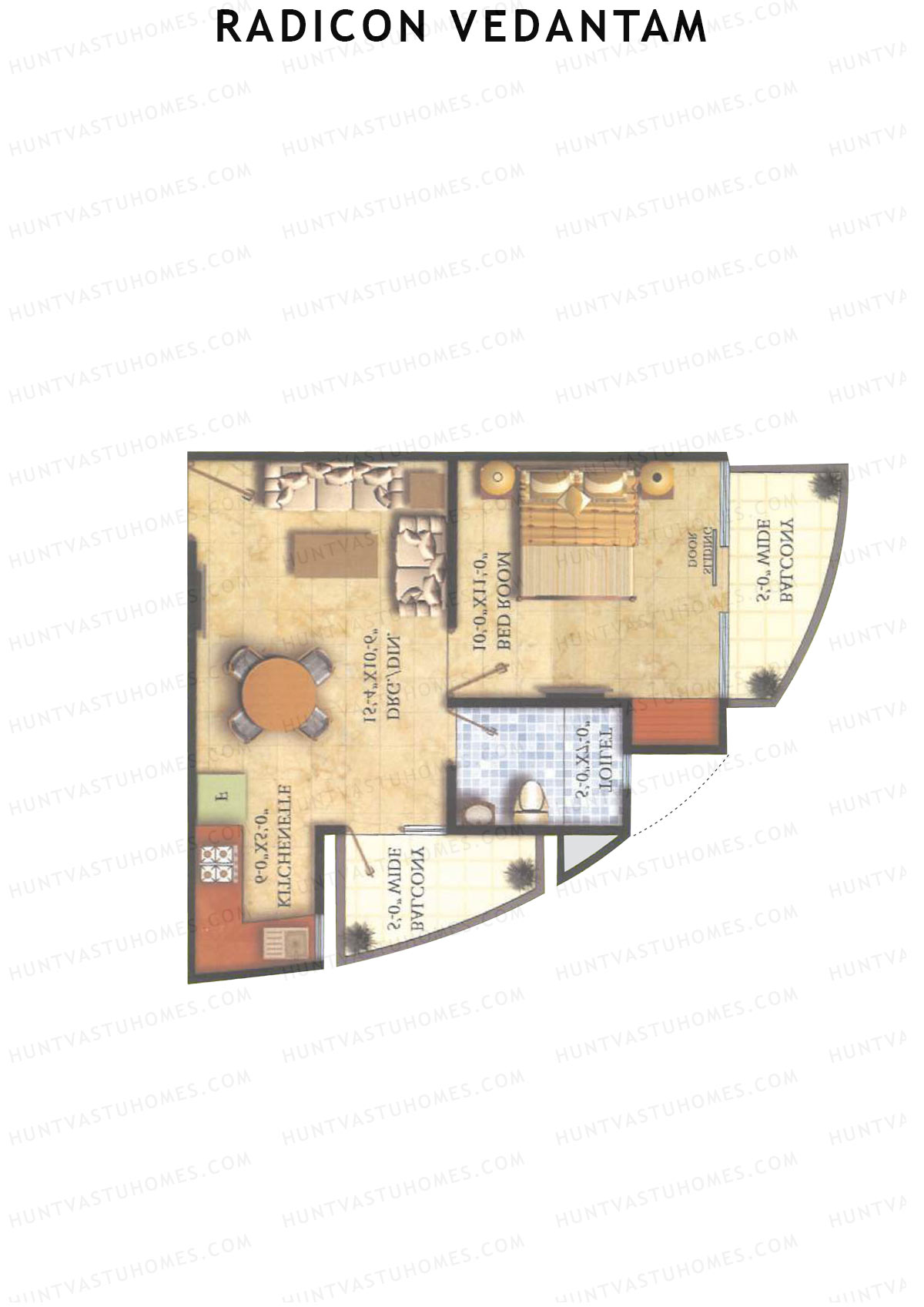 Radicon Vedantam Tower G Unit 3 Floor Plan