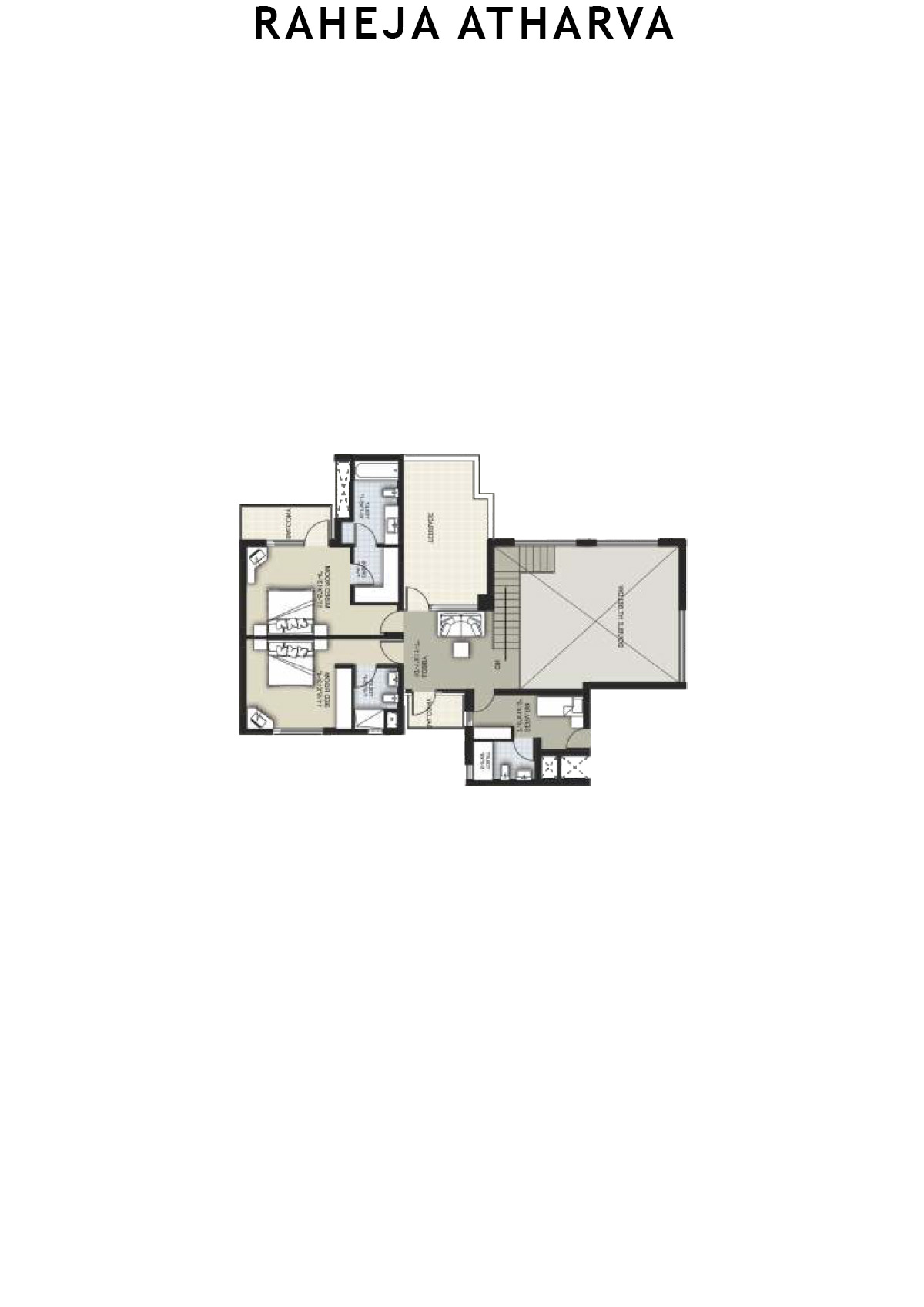 Raheja Atharva Tower F Unit 5 (Penthouse) Floor Plan