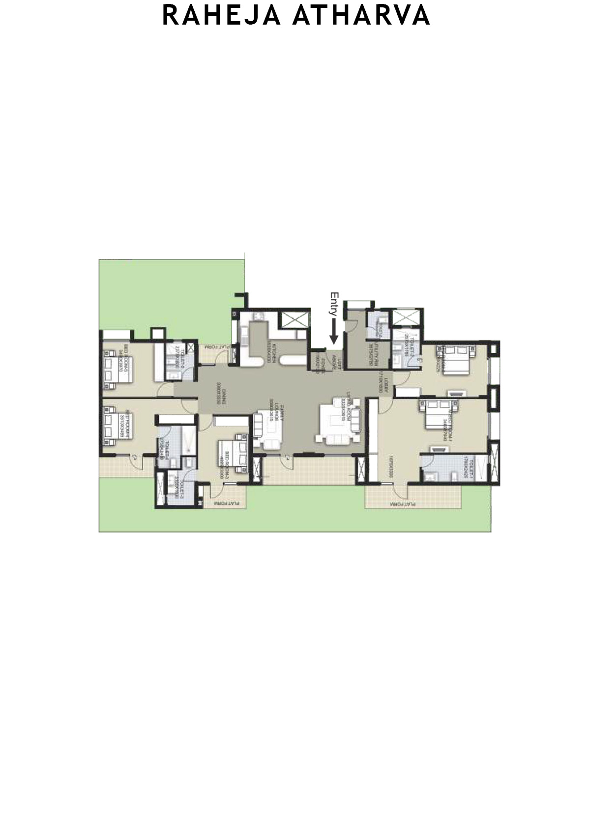 Raheja Atharva Tower G Unit 4 (Type C ) Floor Plan