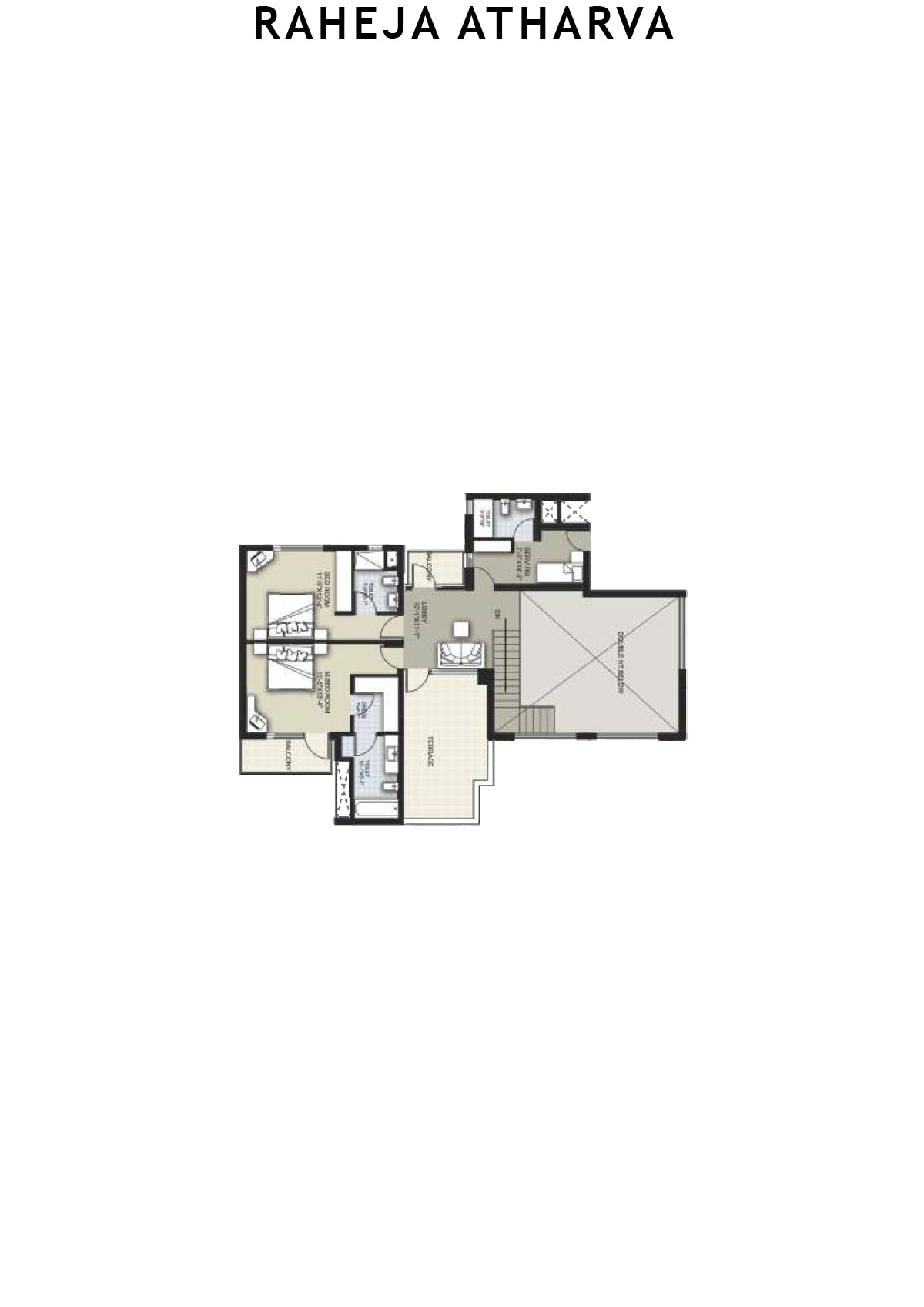 Raheja Atharva Tower G Unit 5 (Penthouse) Floor Plan