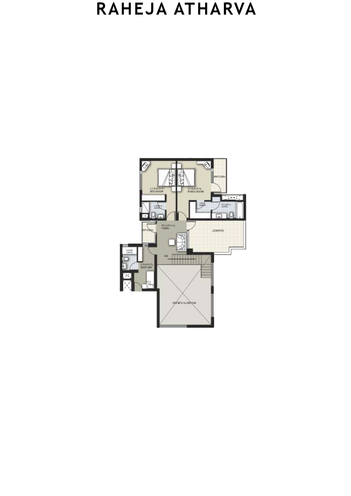Raheja Atharva Tower H Unit 2 (Penthouse) Floor Plan