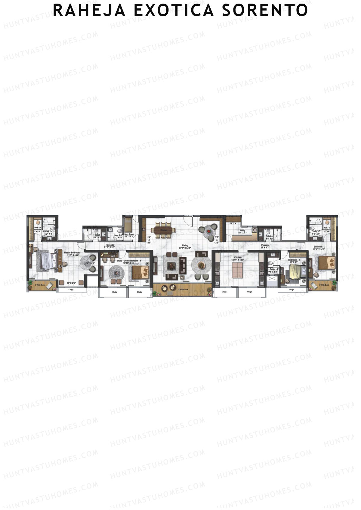 Raheja Exotica Sorento Tower A Unit 2 Floor Plan