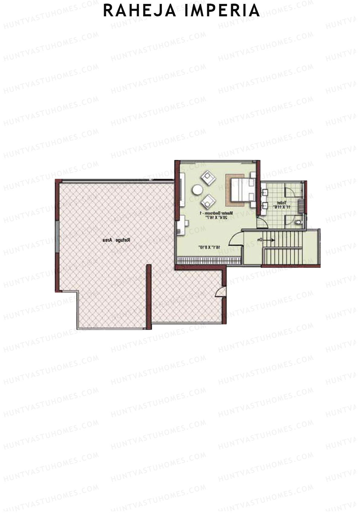 Raheja Imperia Wing B Unit 1 (Duplex ) Floor Plan