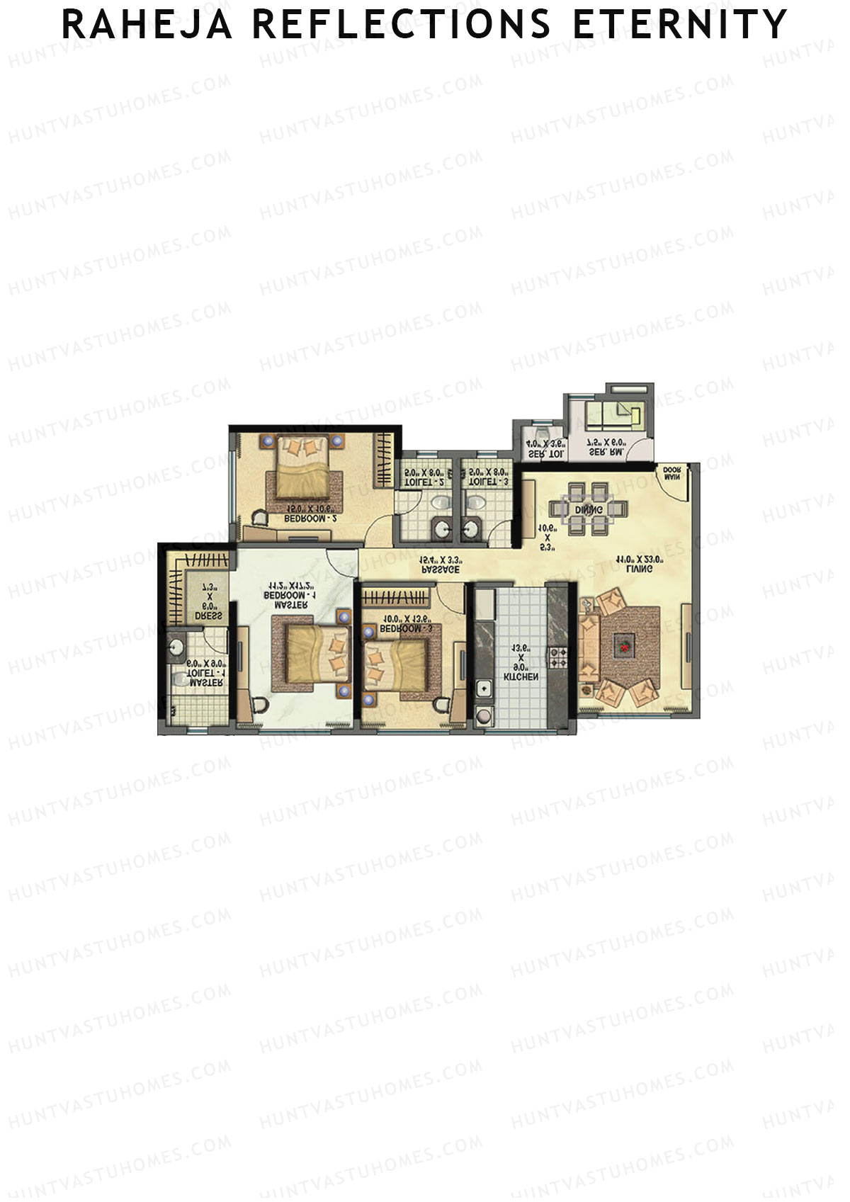Raheja Reflections Eternity Wing A Unit 4 Floor Plan