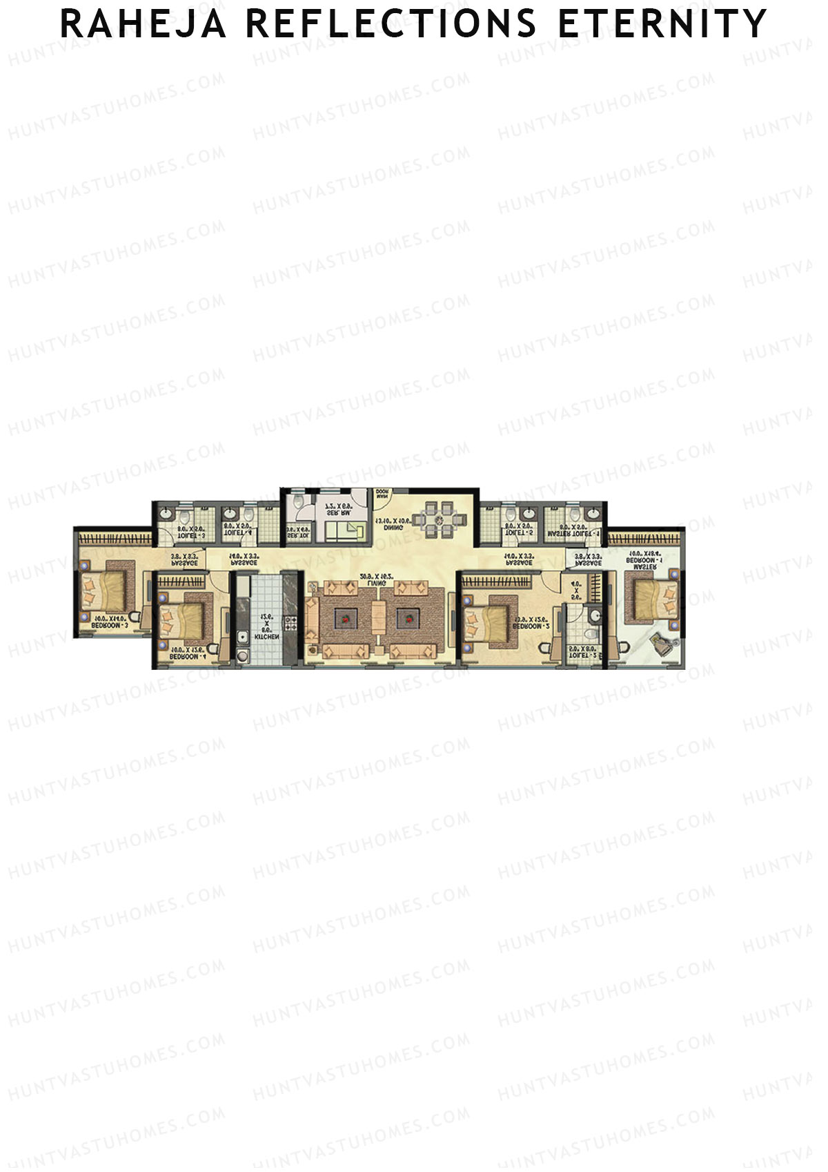 Raheja Reflections Eternity Wing B Unit 2 Floor Plan