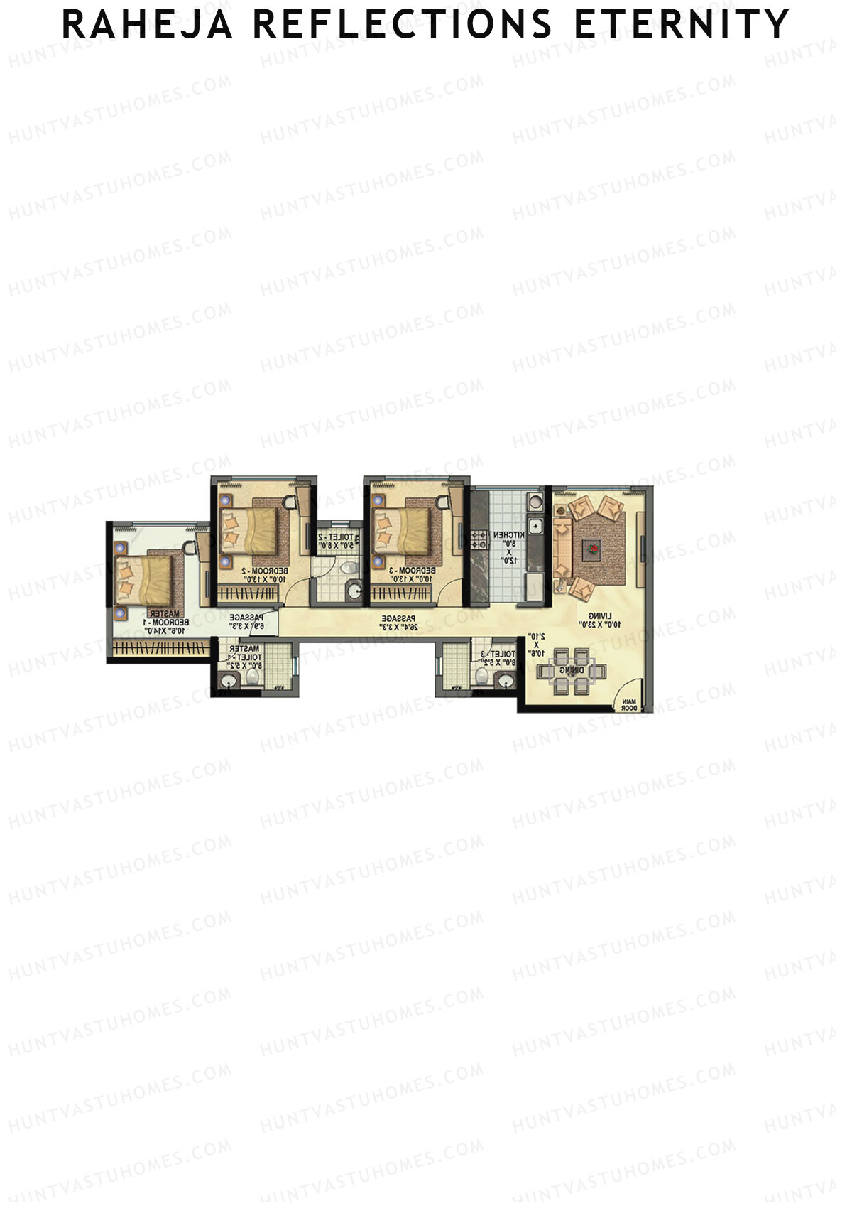 Raheja Reflections Eternity Wing C Unit 2 Floor Plan