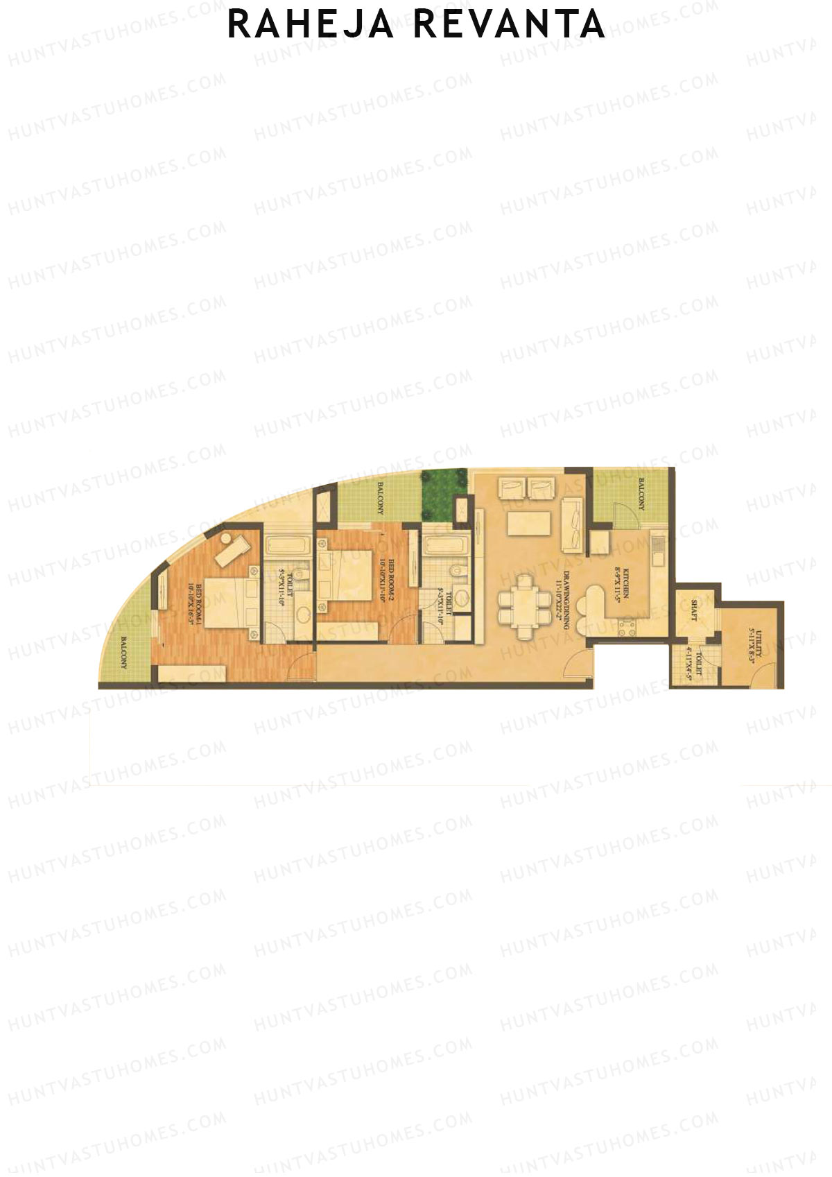 Raheja Revanta Tower A Unit 1 Floor Plan