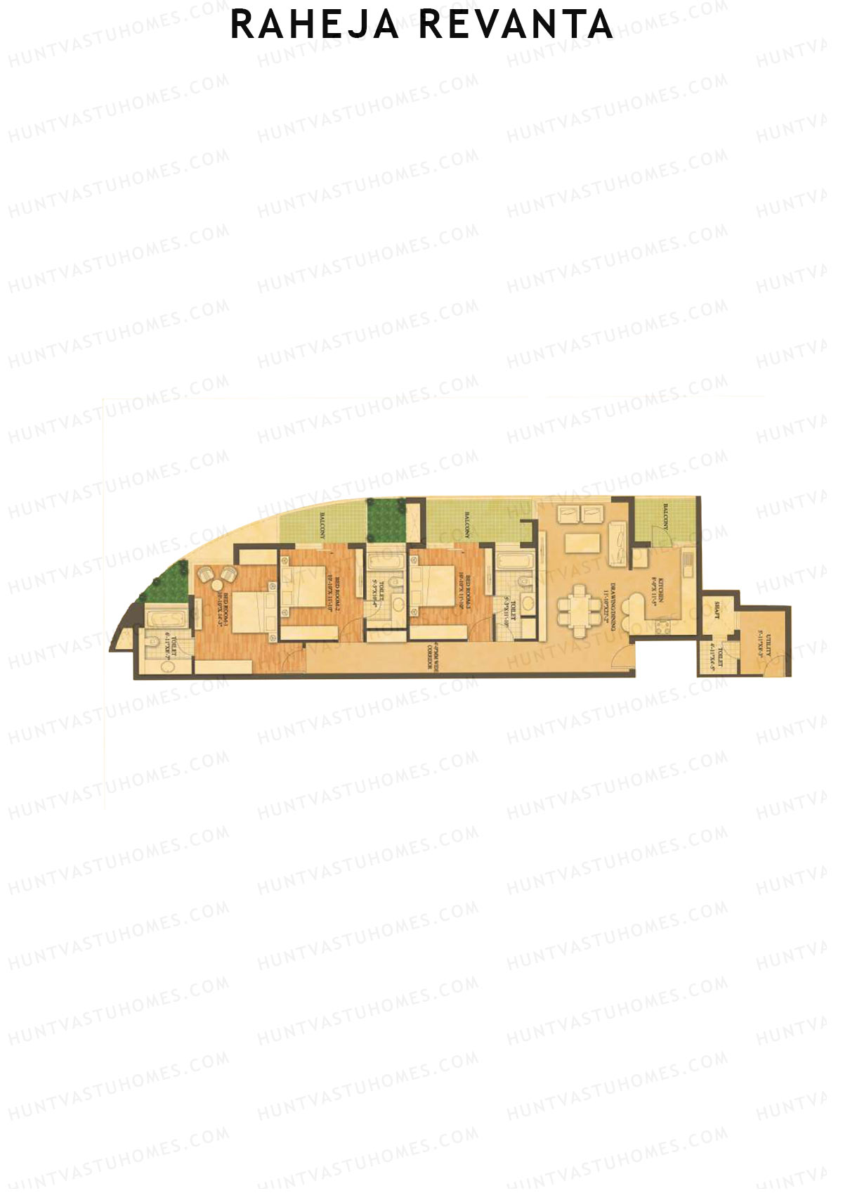 Raheja Revanta Tower A Unit 1 Floor Plan