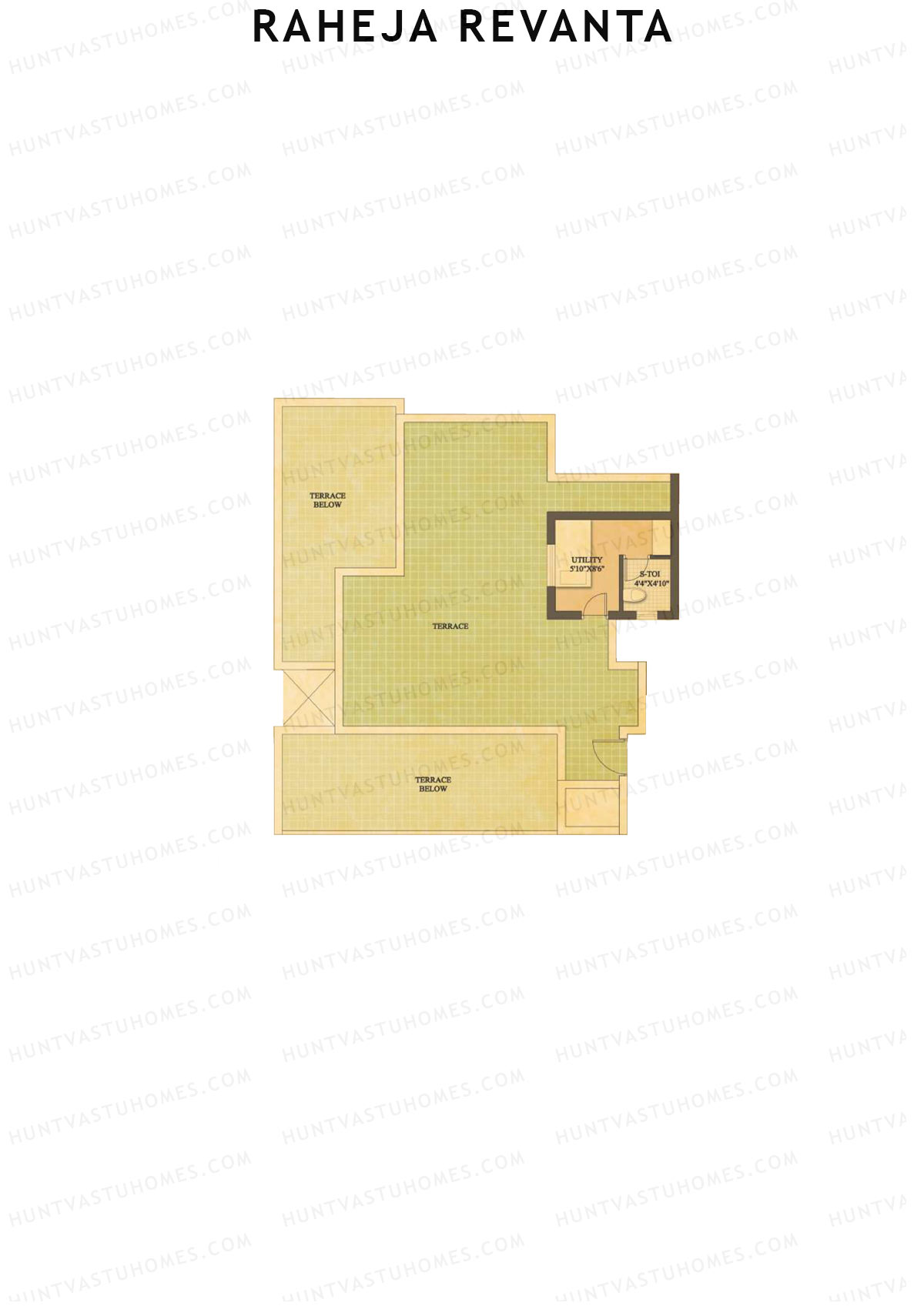Raheja Revanta Block 1-4 Unit 1 (Penthouse) Floor Plan