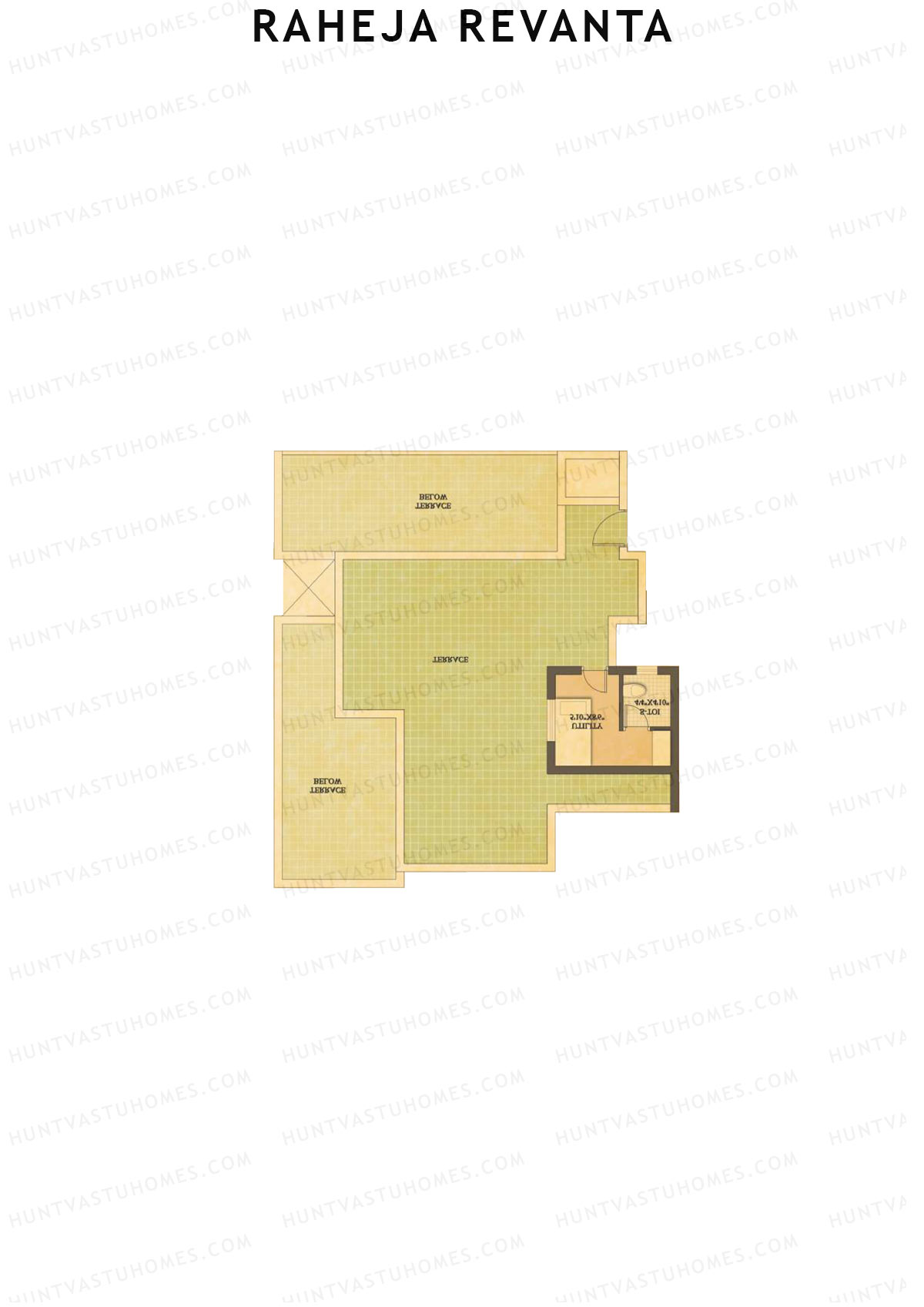 Raheja Revanta Block 5-10 Unit 13 (Penthouse) Floor Plan