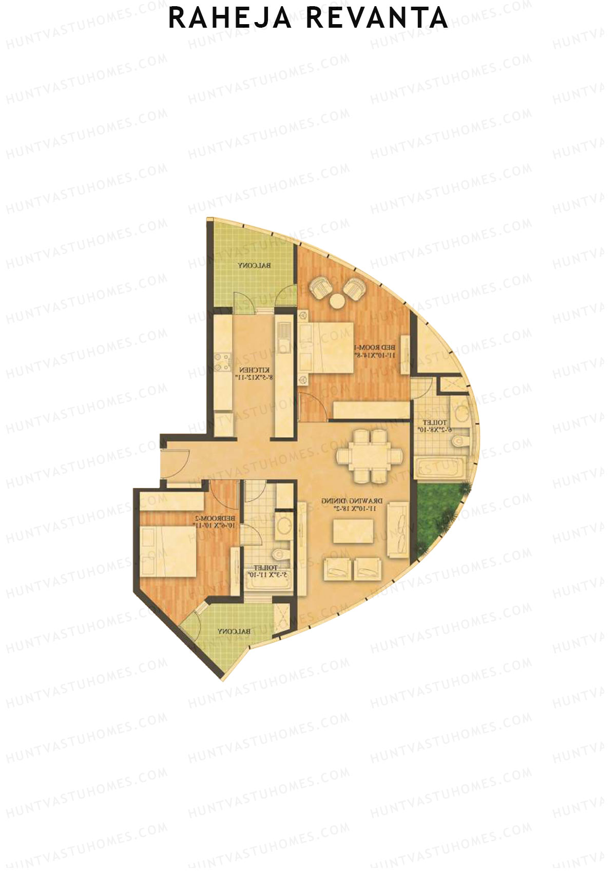 Raheja Revanta Tower C Unit 1 Floor Plan