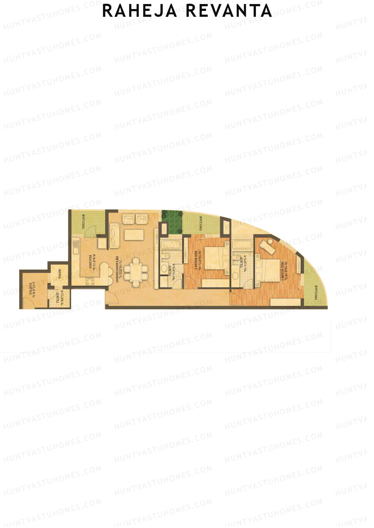 Raheja Revanta Tower C Unit 1 Floor Plan