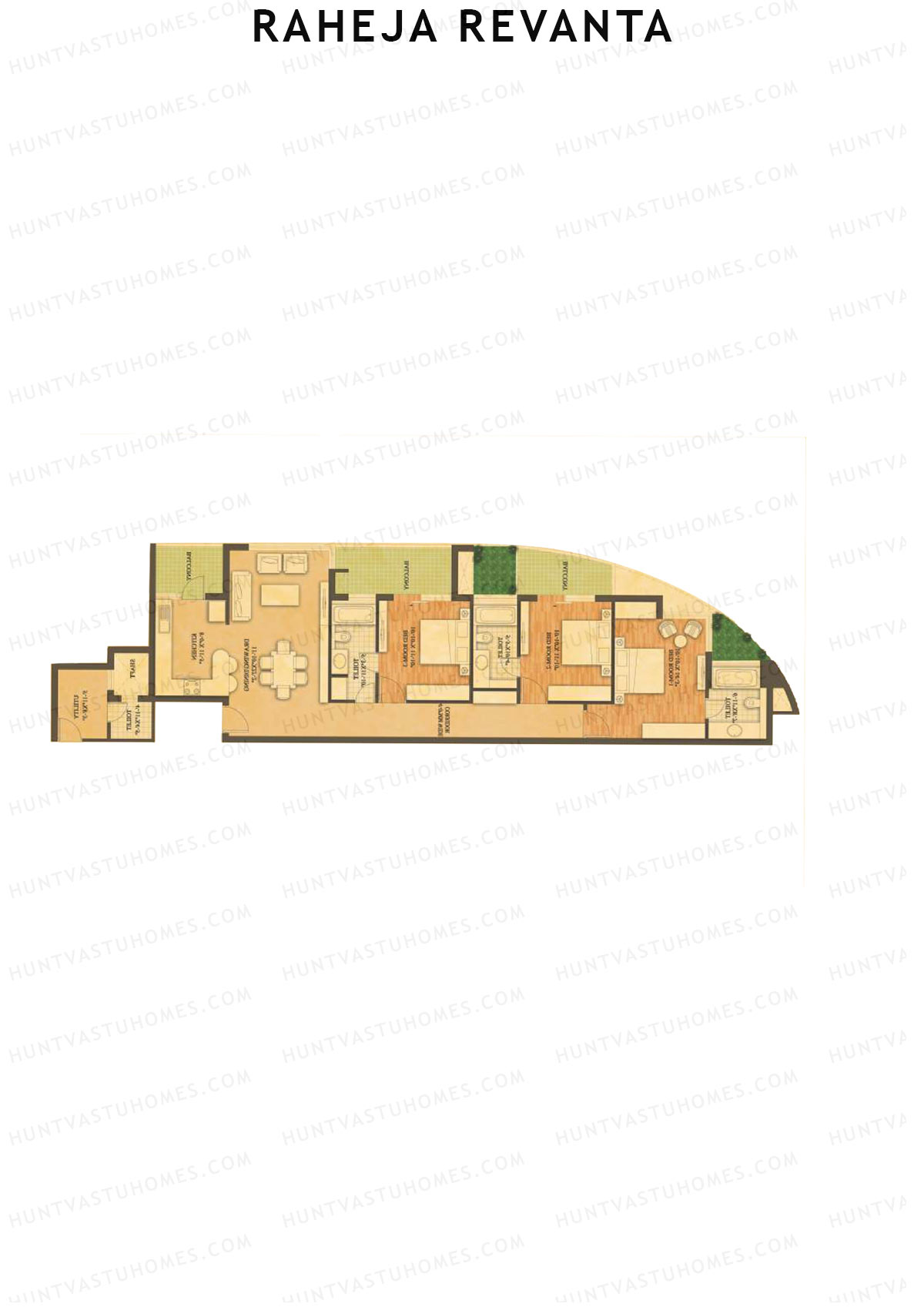 Raheja Revanta Tower C Unit 1 Floor Plan