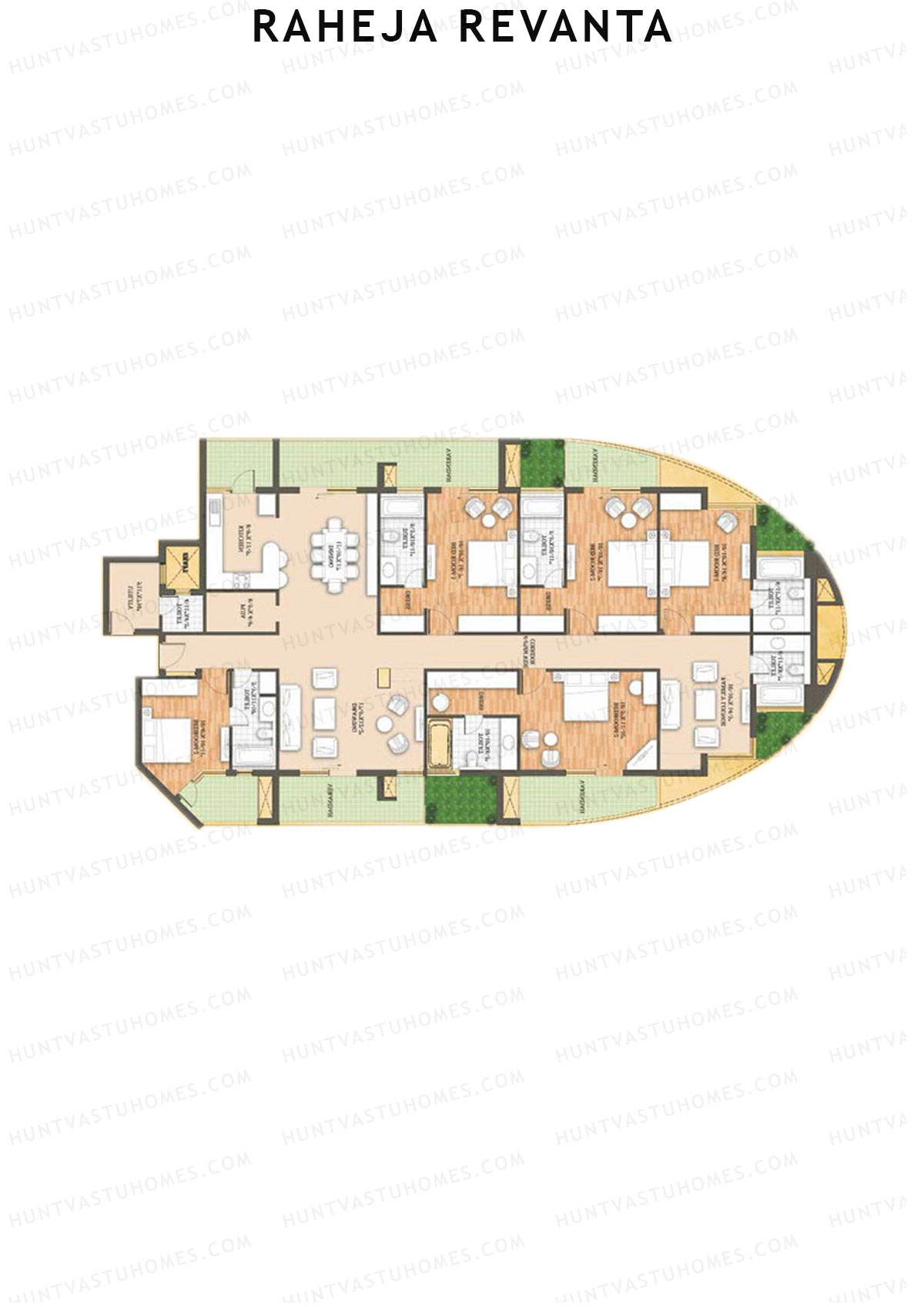 Raheja Revanta Tower C Unit 1 Floor Plan