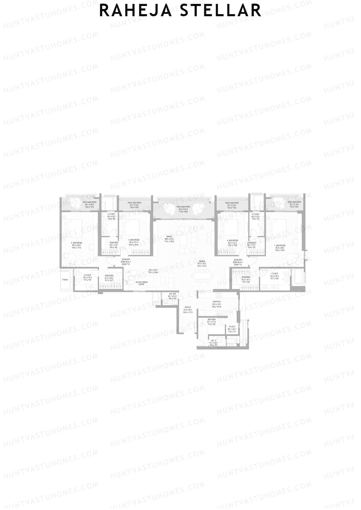Raheja Stellar Tower 11 Unit 1 Floor Plan