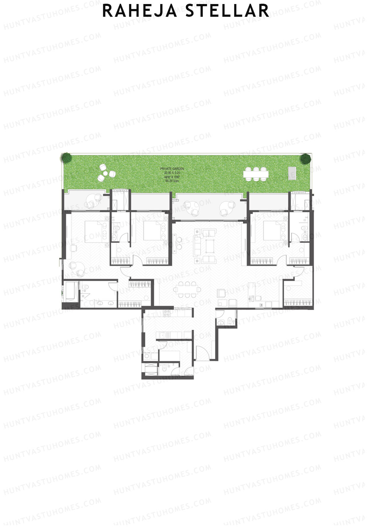 Raheja Stellar Tower 11 Unit 6 Floor Plan