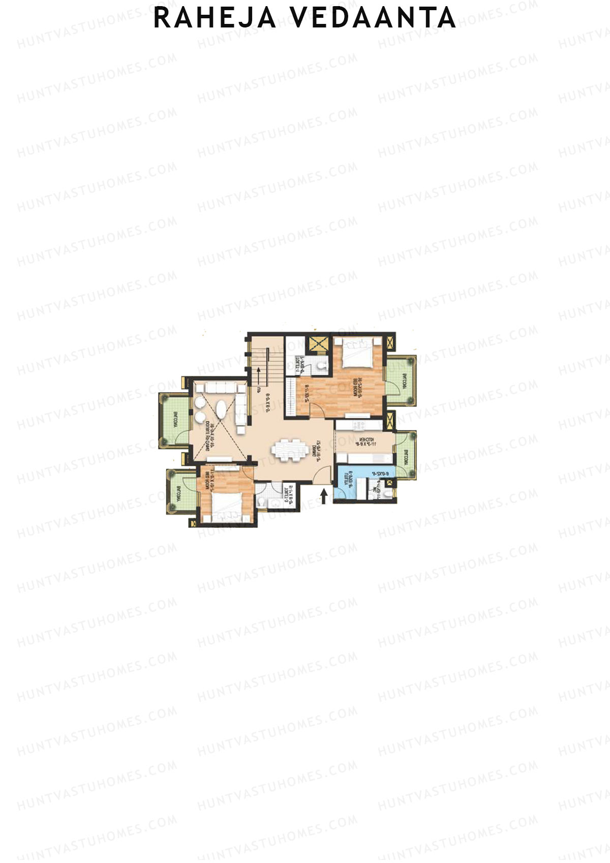 Raheja Vedaanta Block 15-18 Unit 18 (Duplex) Floor Plan