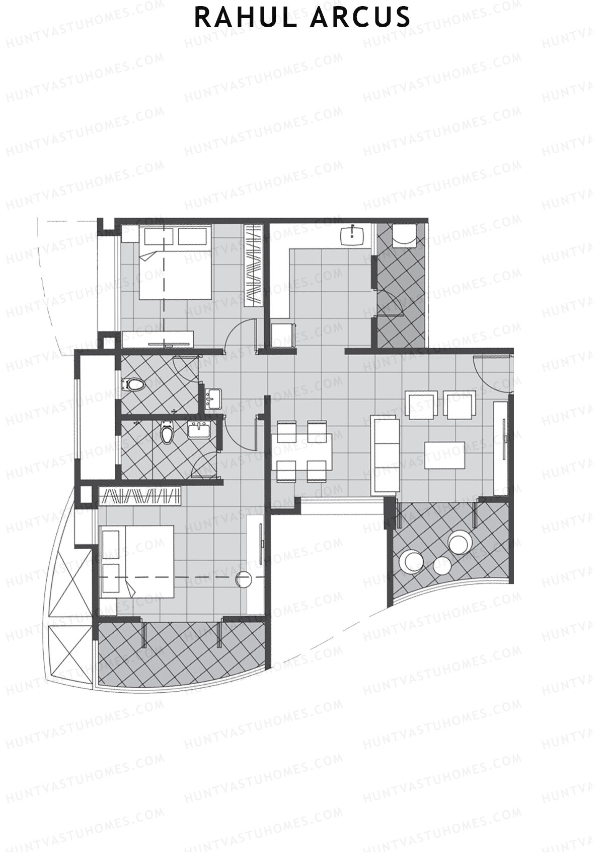 Rahul Arcus Tower A Unit 2 Floor Plan