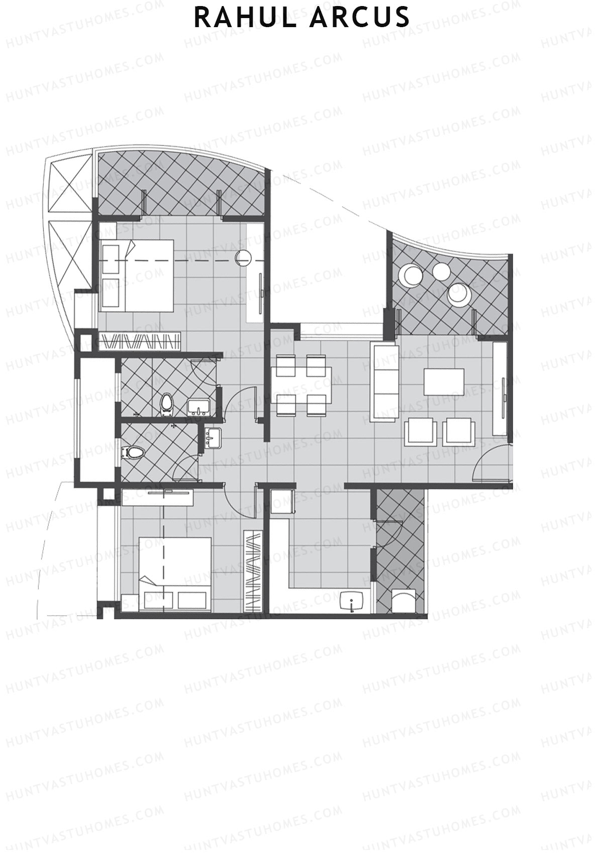 Rahul Arcus Tower A Unit 3 Floor Plan