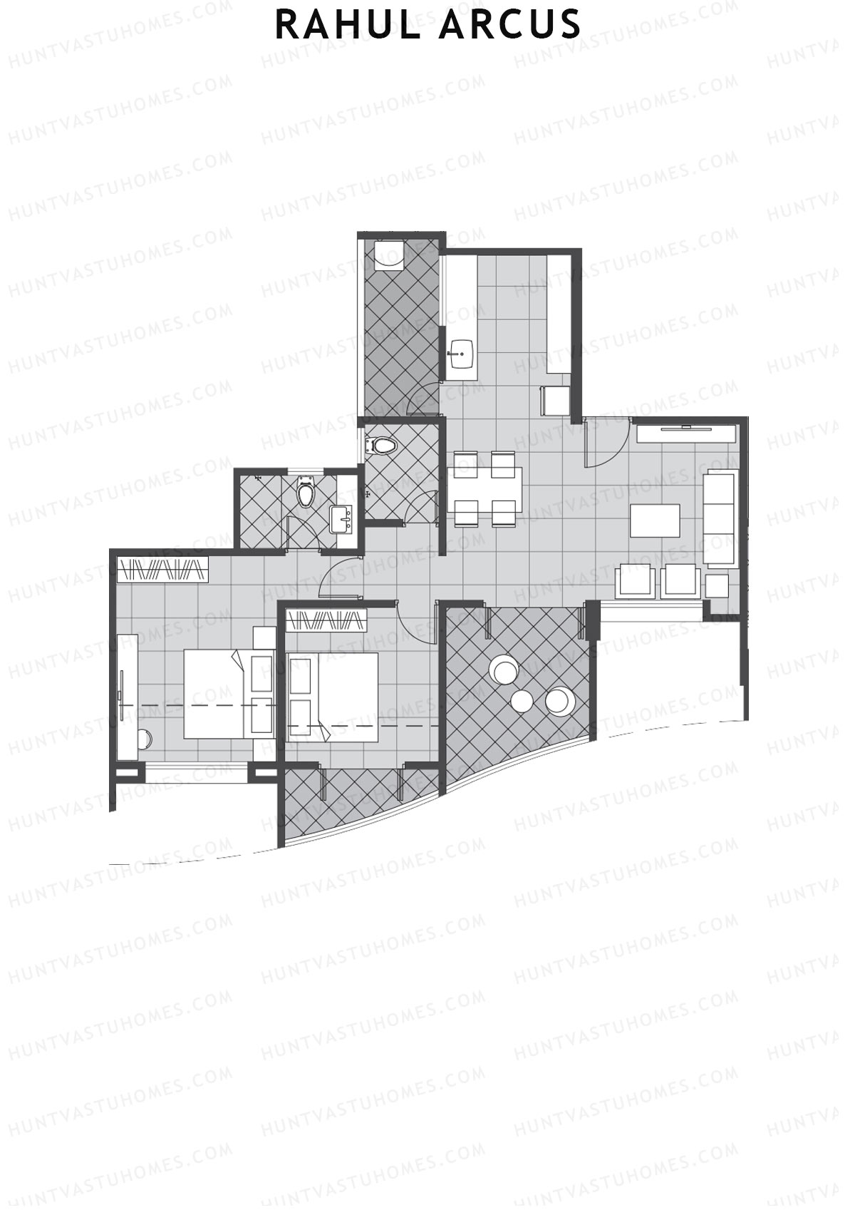 Rahul Arcus Tower B Unit 8 Floor Plan