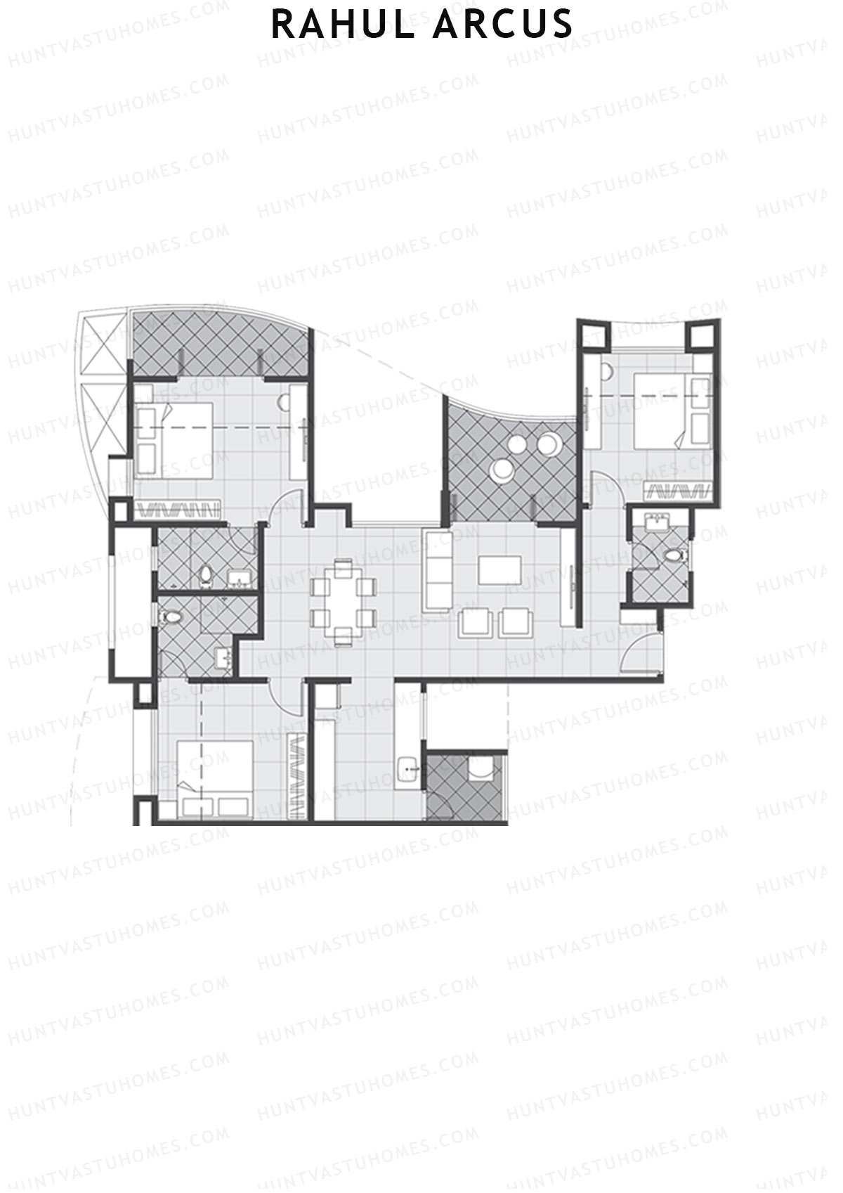 Rahul Arcus Tower C Unit 2 Floor Plan