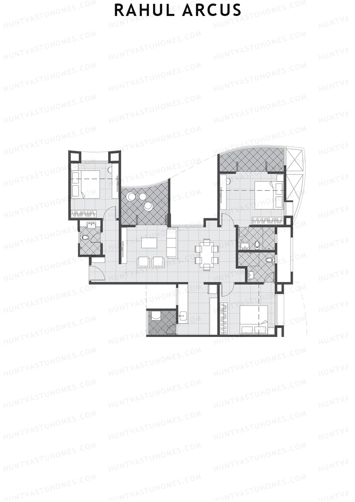 Rahul Arcus Tower C Unit 3 Floor Plan