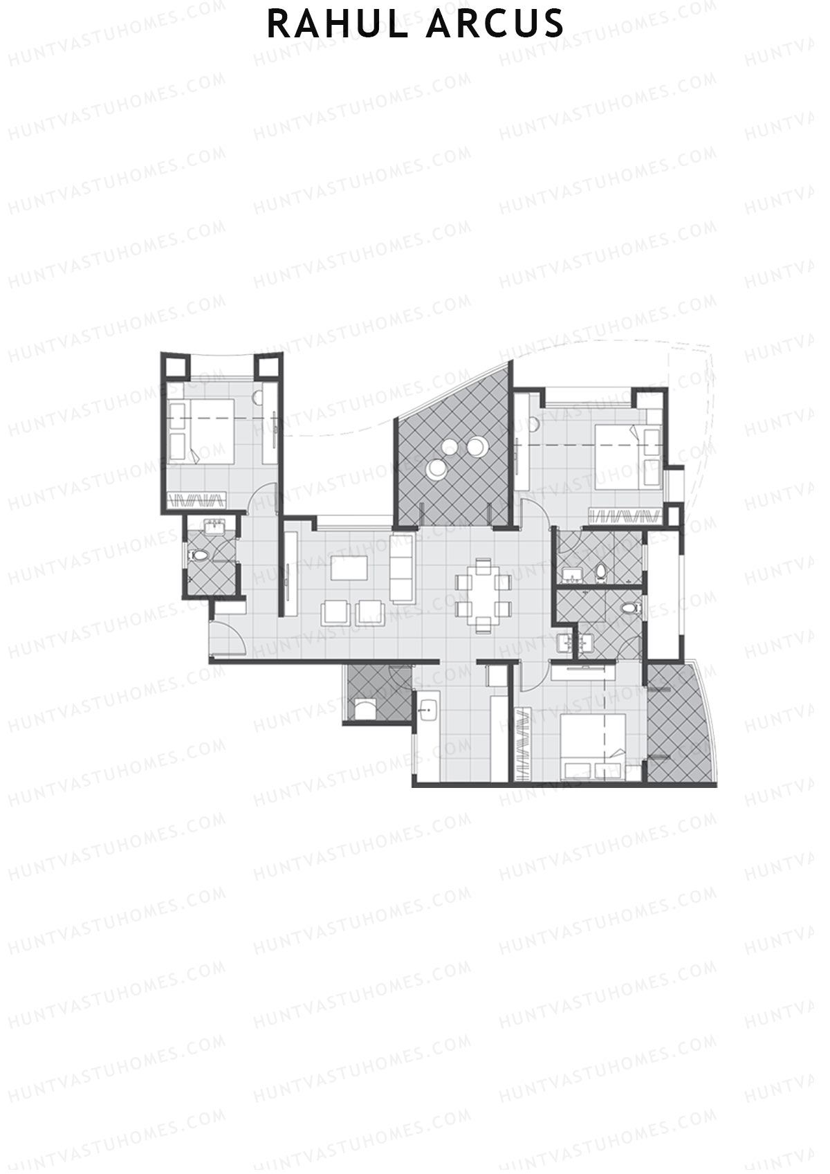 Rahul Arcus Tower C Unit 3 Floor Plan