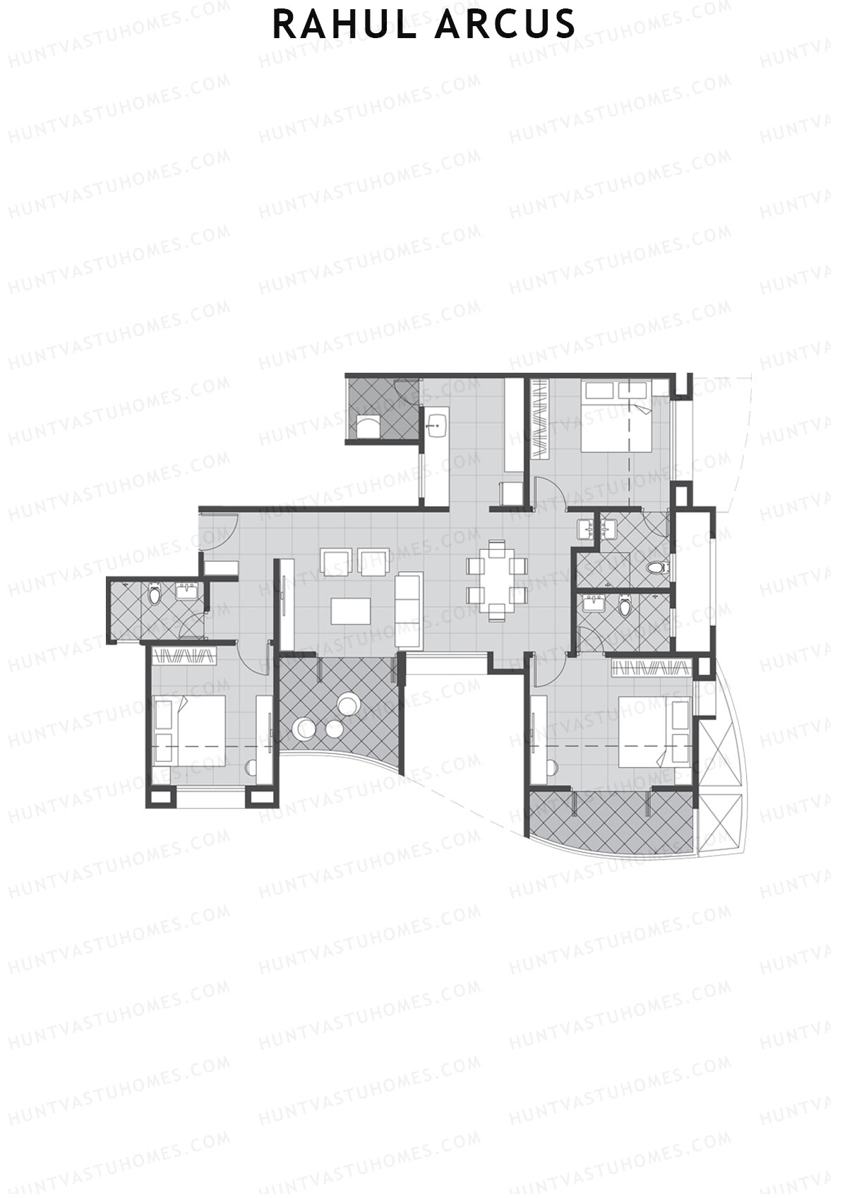 Rahul Arcus Tower C Unit 4 Floor Plan